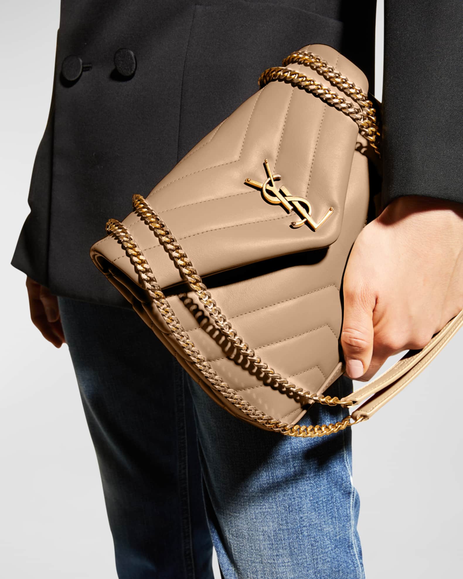 Saint Laurent Loulou Small YSL Shoulder Bag in Quilted Leather Neiman Marcus