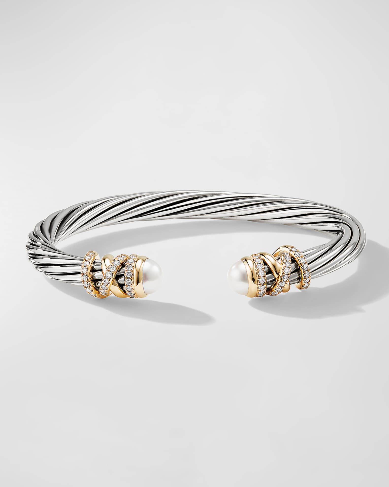 Helena Bracelet with Diamonds & Domed Ends 1