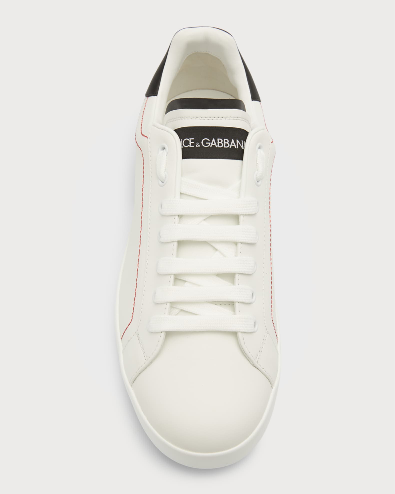 Dolce&Gabbana Men's Portofino Two-Tone Leather Sneakers