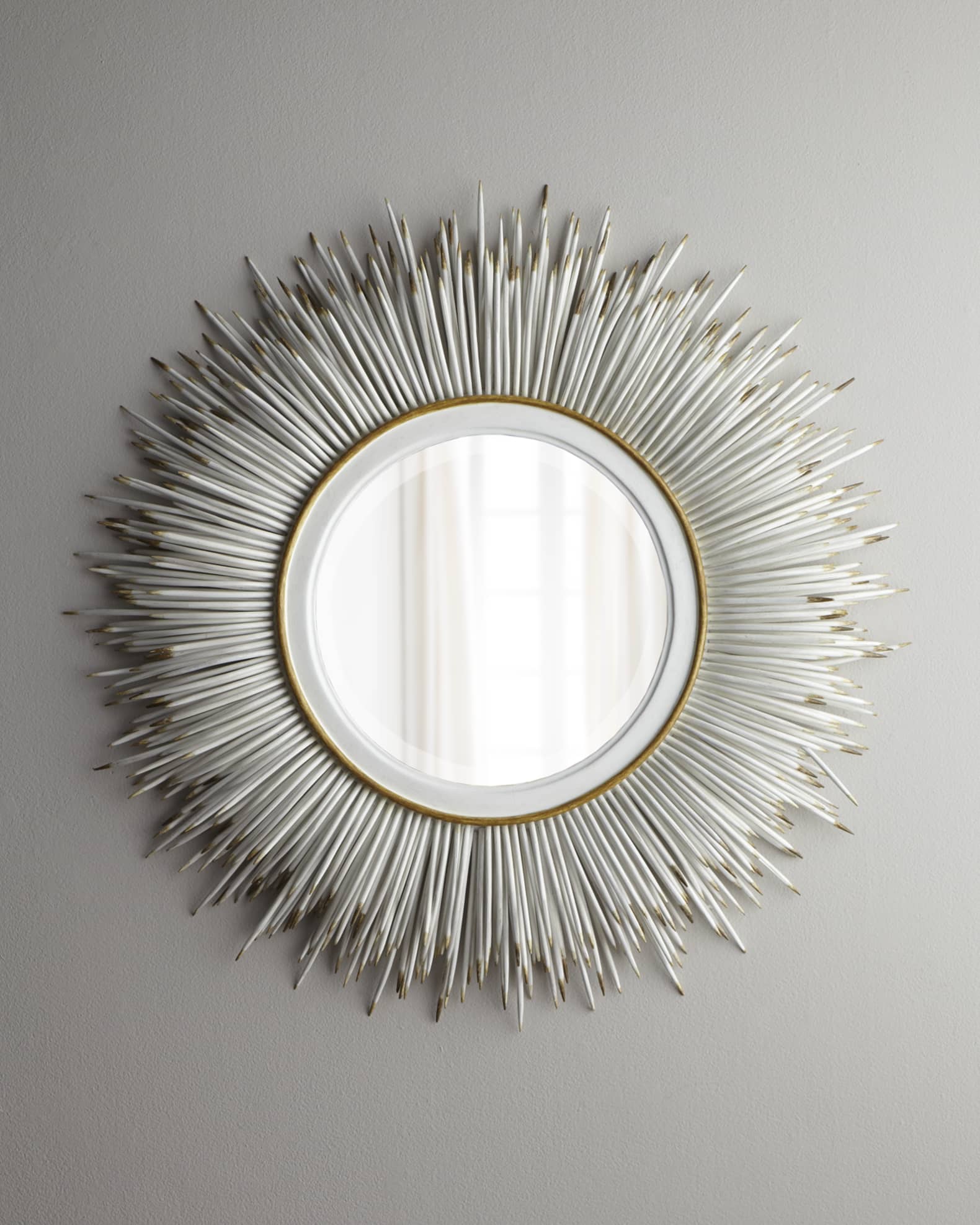 White "Porcupine Quill" Mirror 1