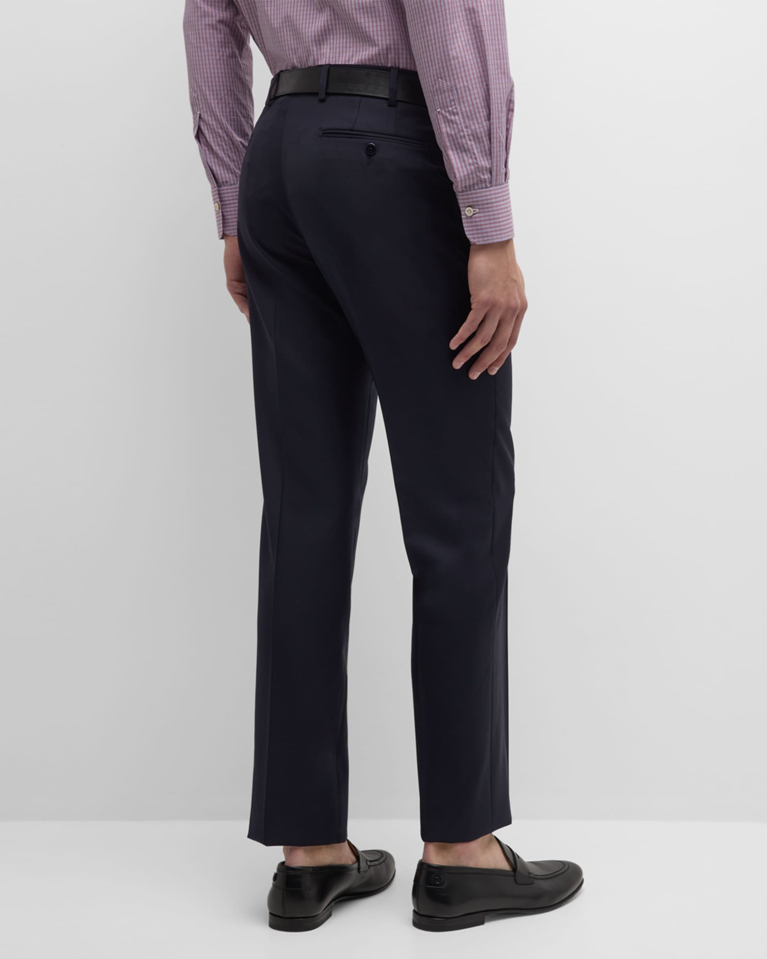 Zanella Men's Devon Wool Serge Trousers | Neiman Marcus