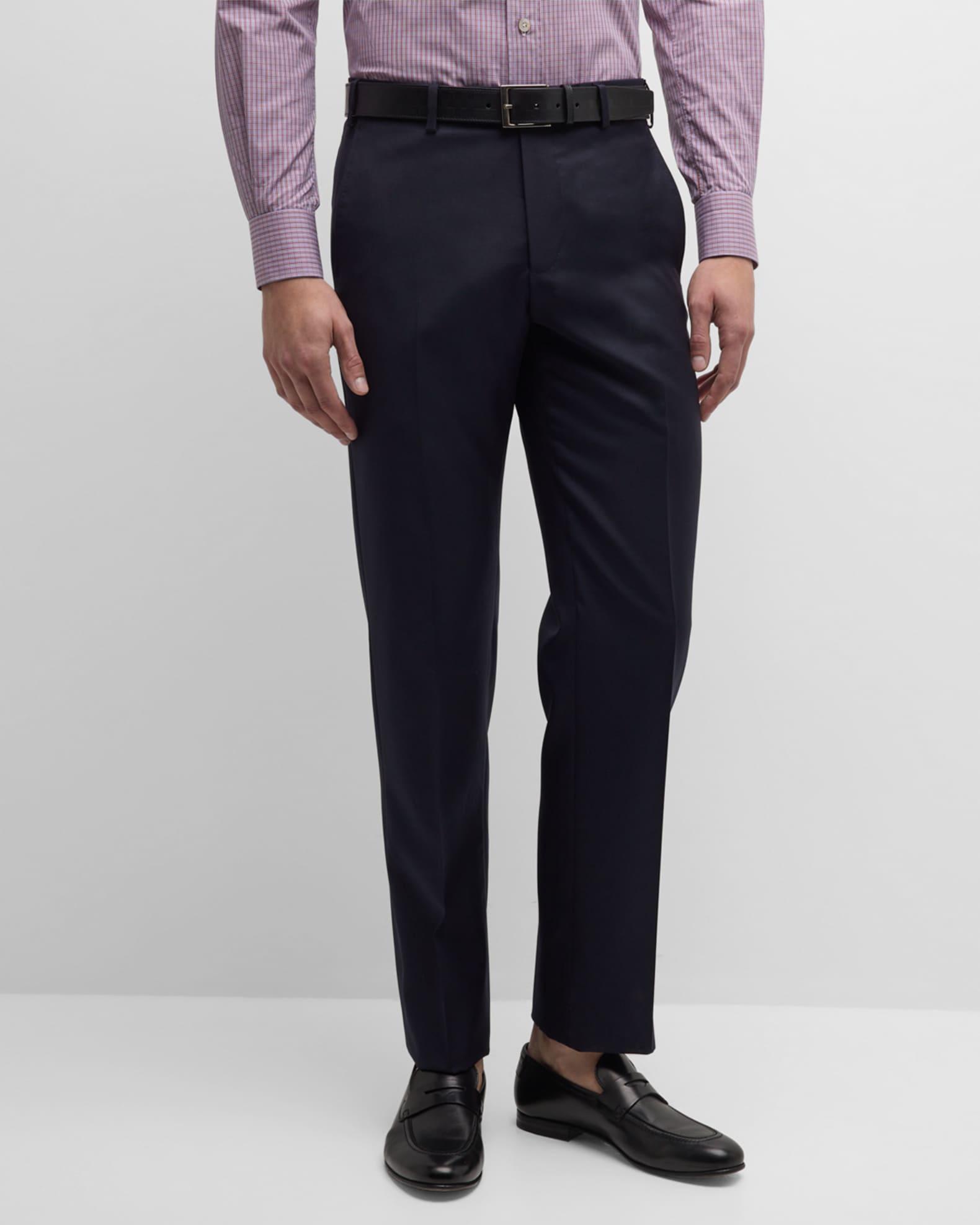 Zanella Men's Devon Wool Serge Trousers | Neiman Marcus