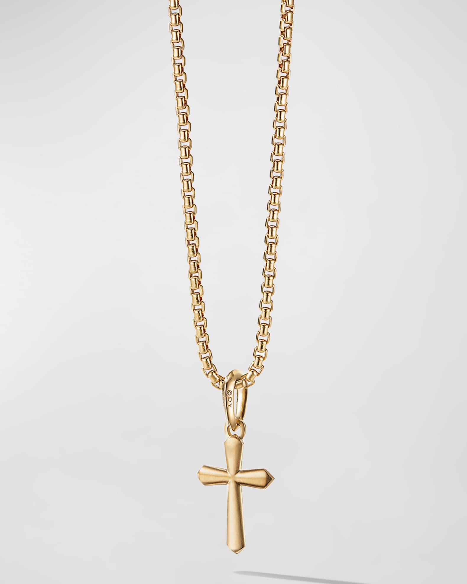 David Yurman Men s Roman Cross Pendant in 18K Gold 19mm Neiman Marcus