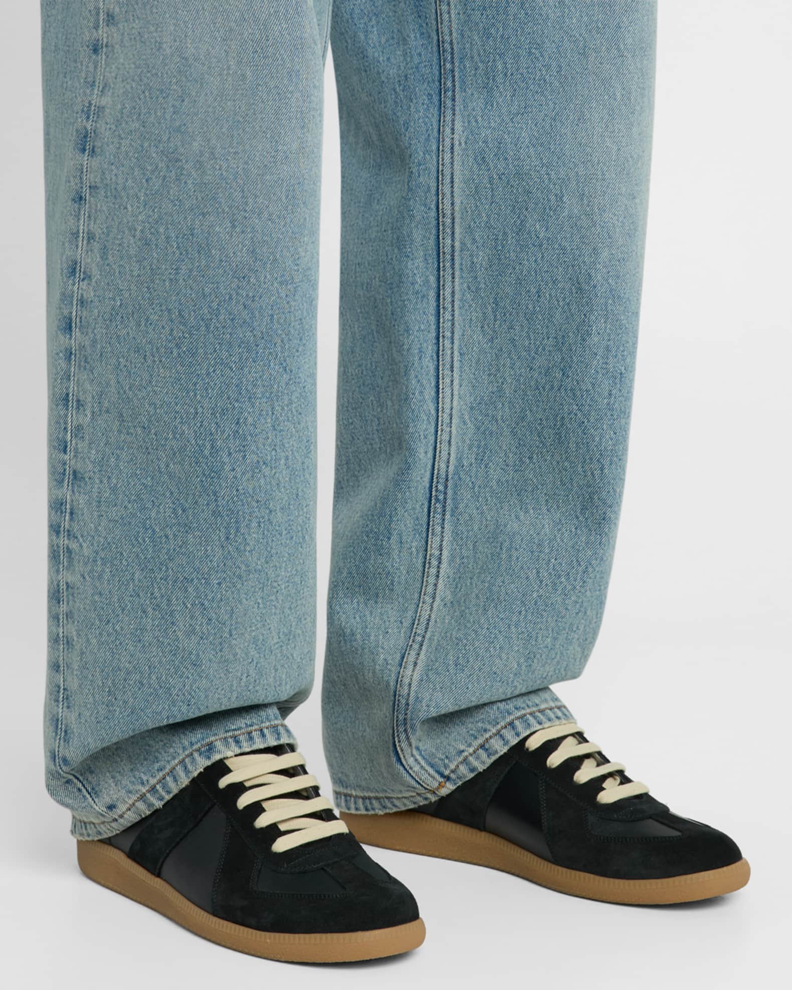 Men's Replica Leather Low-Top Sneakers 1