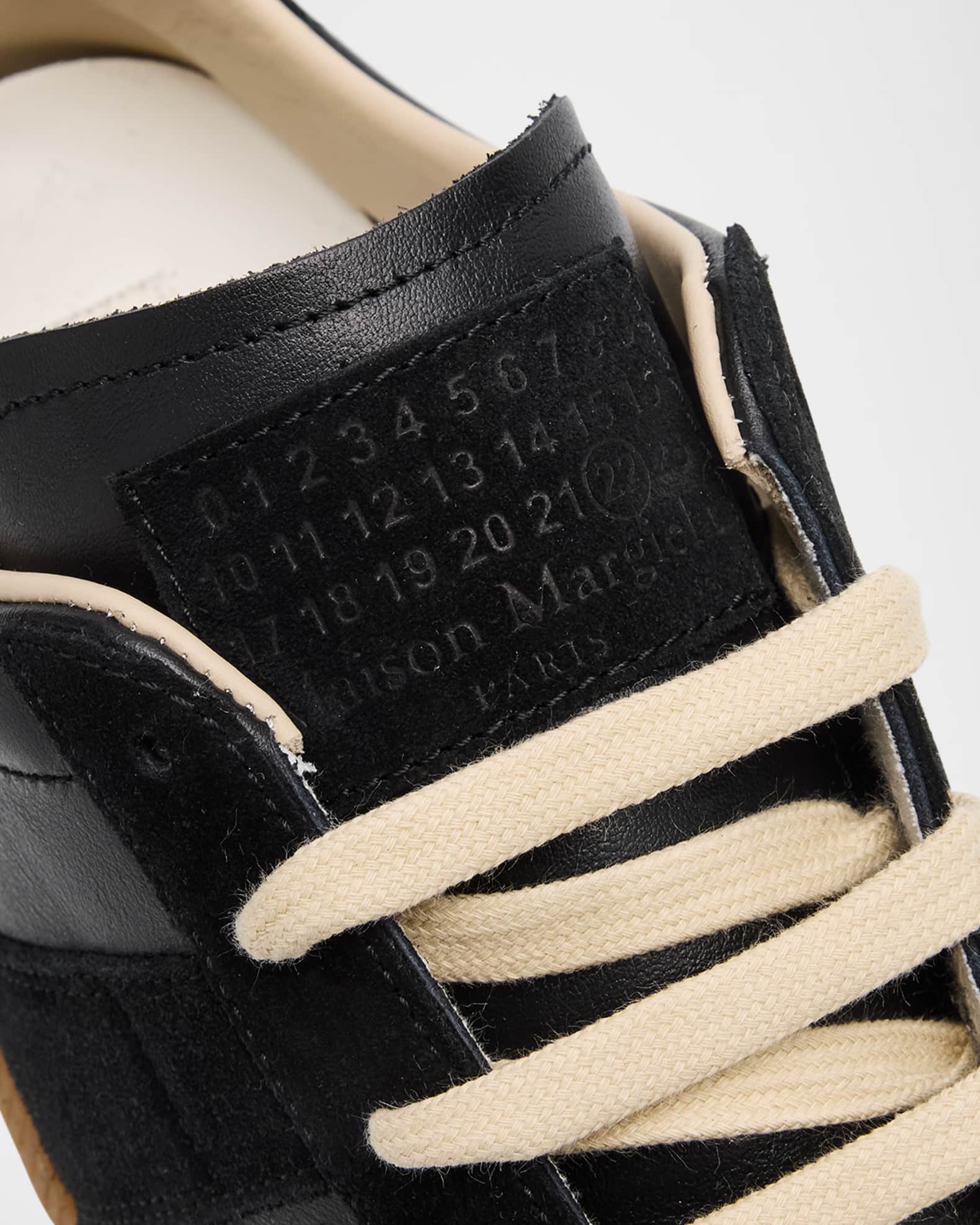 ※ れぇんれぇん  Maison Margiela Maison Margiela Men's Replica Leather Low-Top Sneakers