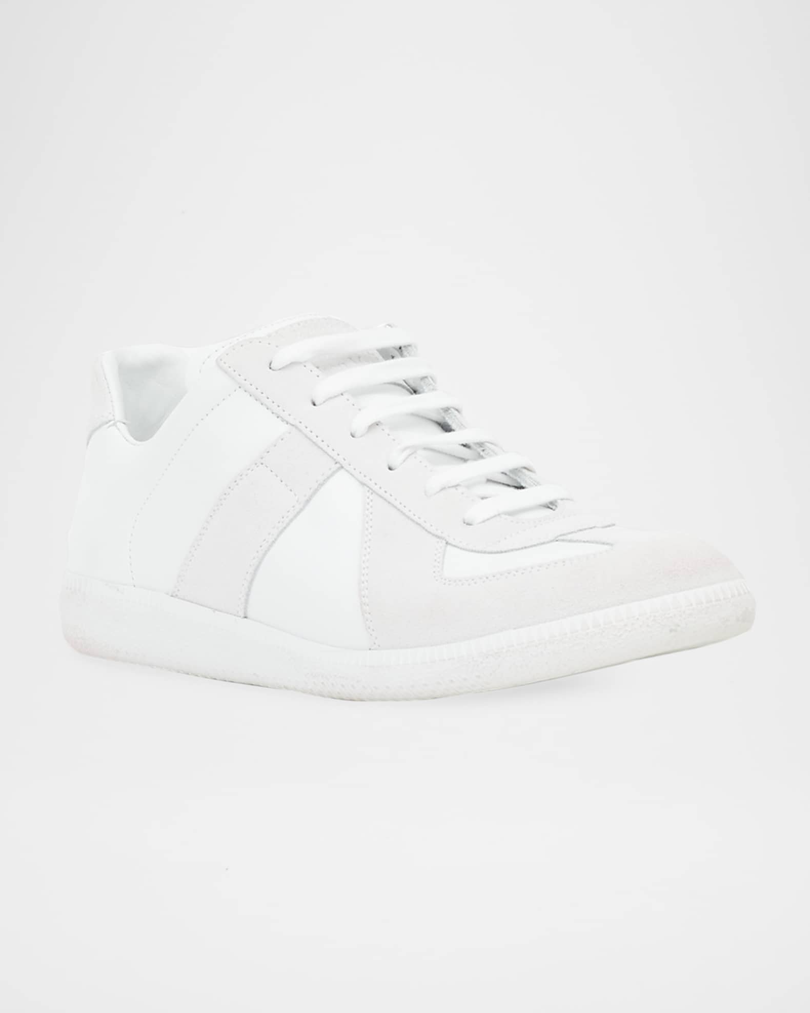 Maison Margiela Men's Replica Leather Suede Low-Top Sneakers