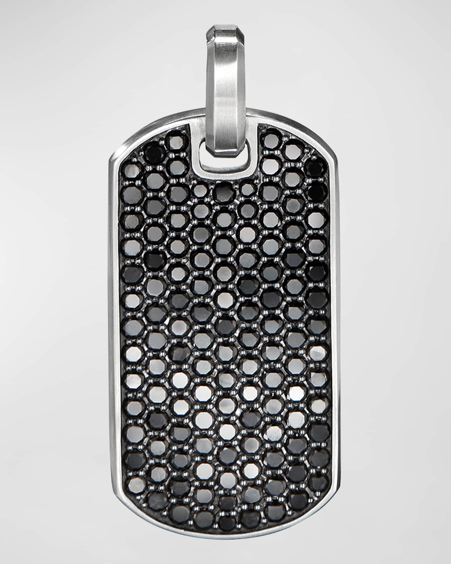 Men's Streamline Tag Pendant in Silver, 35mm 0