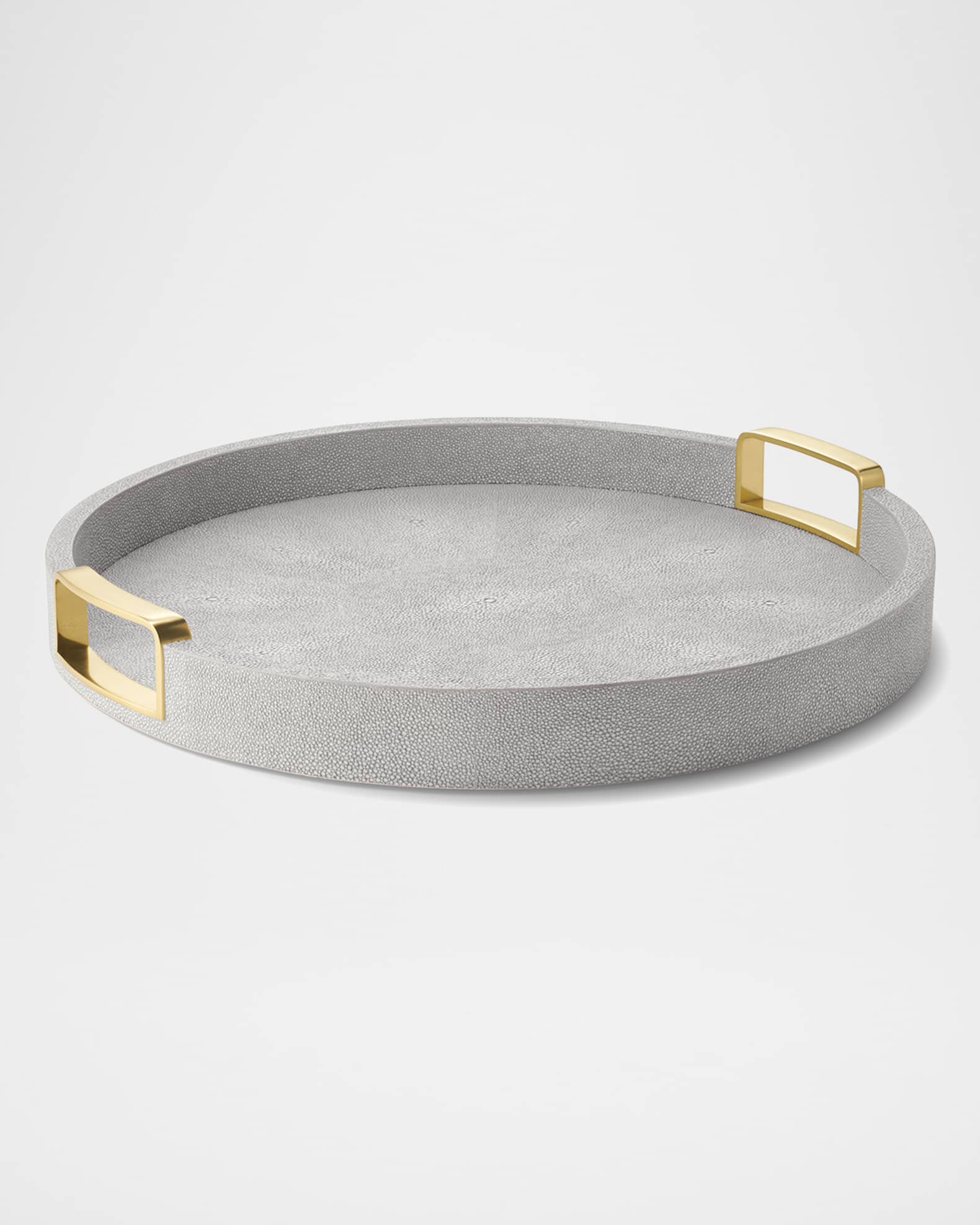 Carina Faux Shagreen Small Round Tray 1