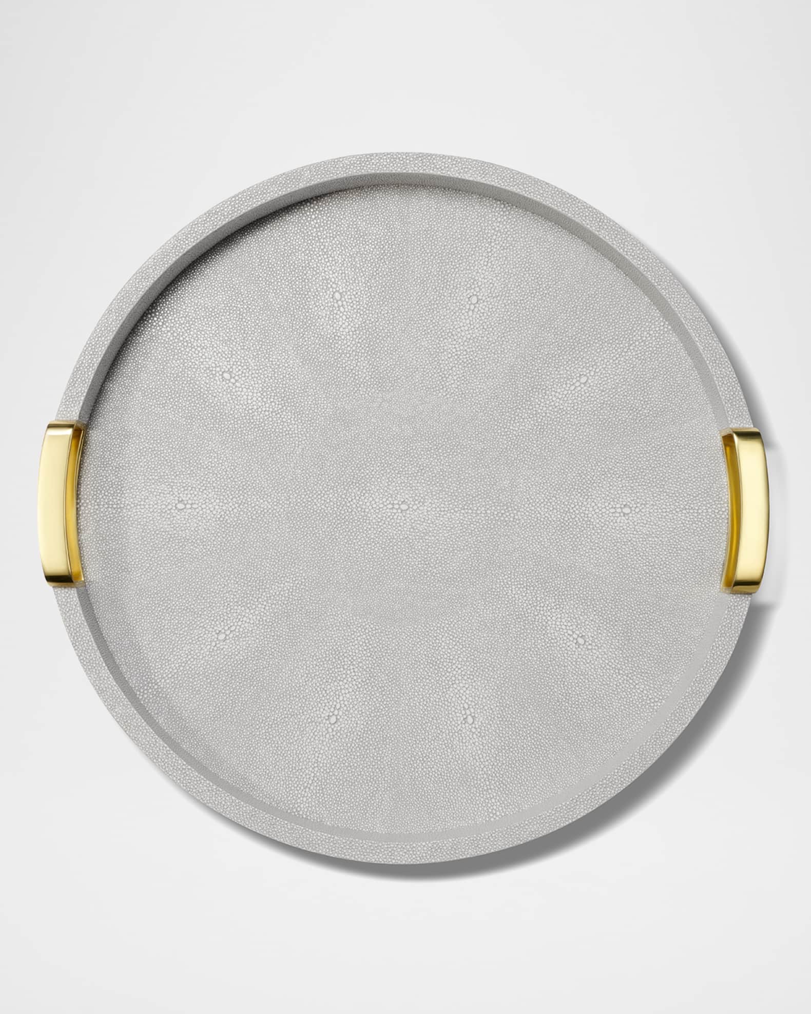 Carina Faux Shagreen Small Round Tray 0