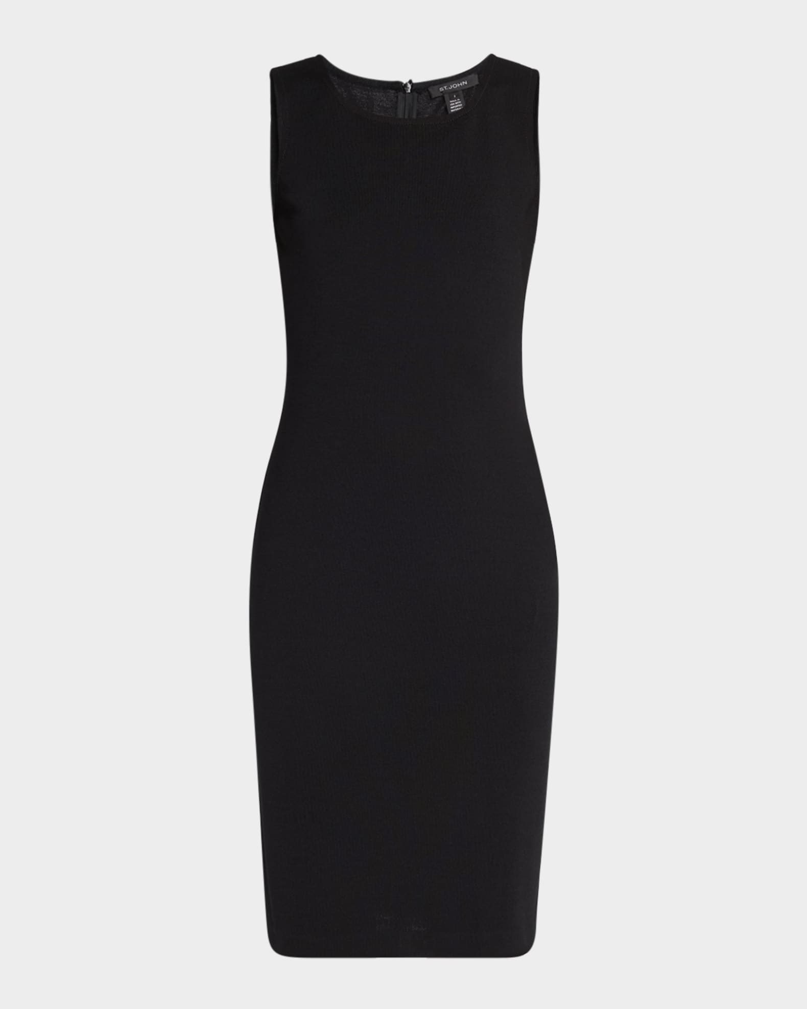 St. John Milano-Knit Scoop-Neck Sheath Dress | Neiman Marcus