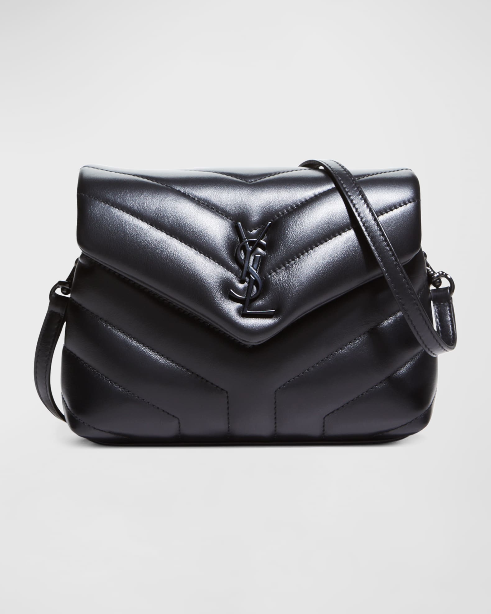 loulou toy strap bag in quilted y leather