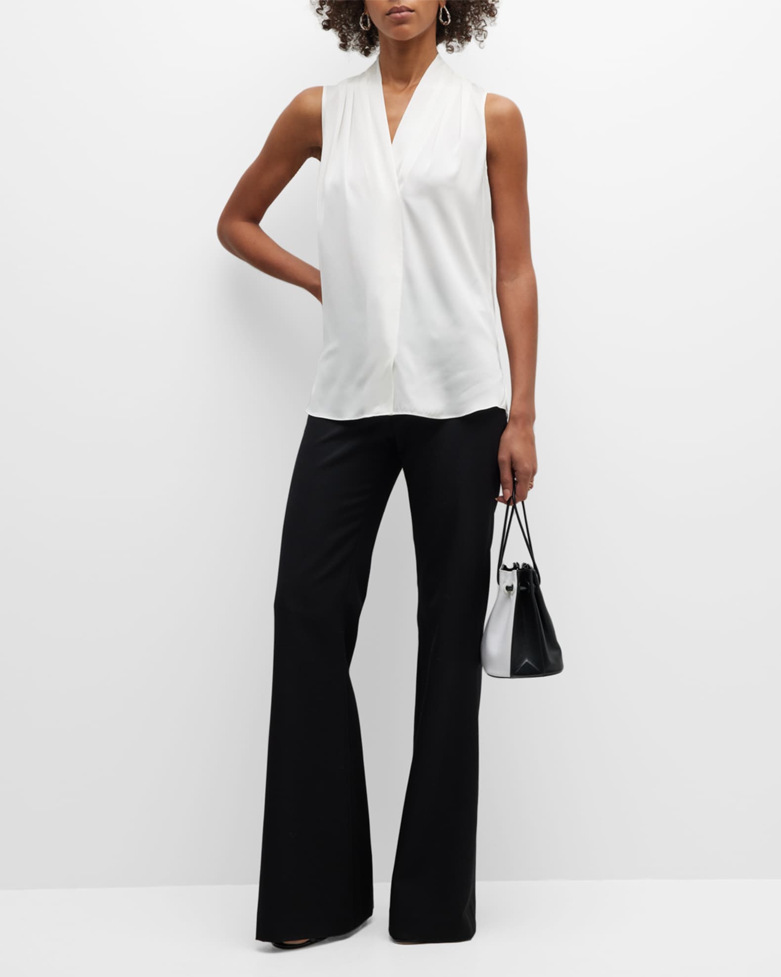 Kobi Halperin Mila Silk-Stretch Sleeveless Top | Neiman Marcus