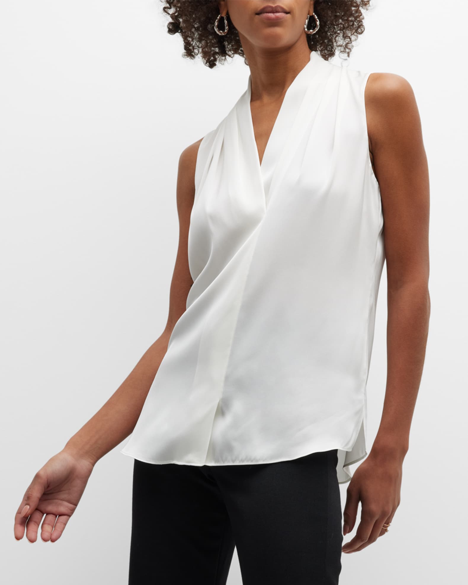 Kobi Halperin Mila Silk-Stretch Sleeveless Top | Neiman Marcus