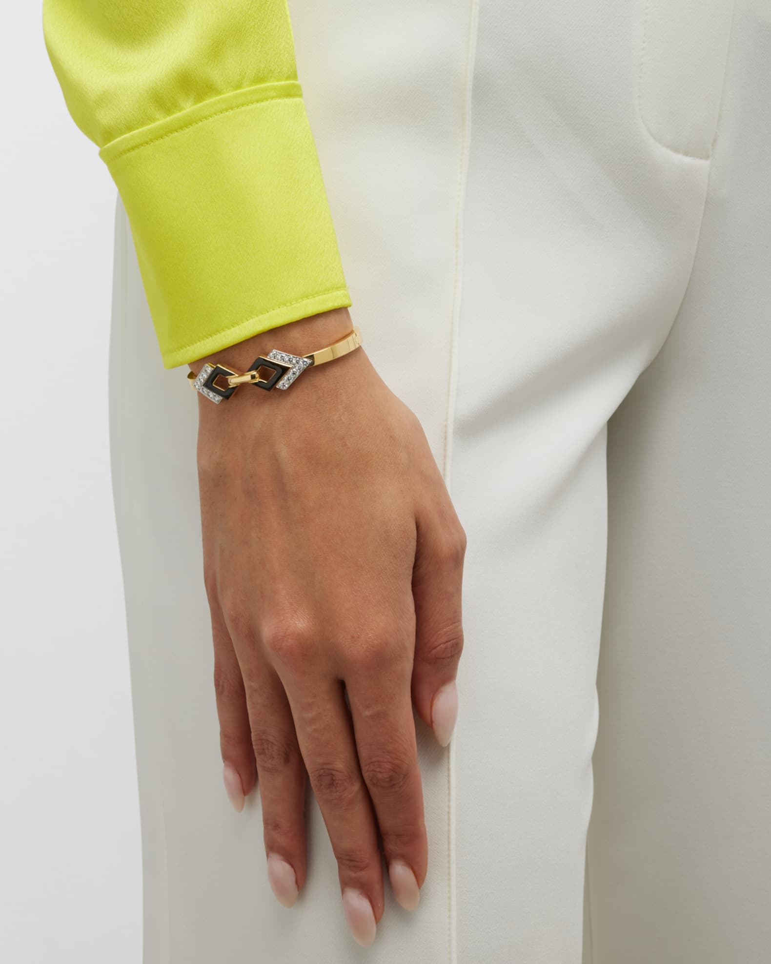 Double Diamond Enamel Bracelet 1
