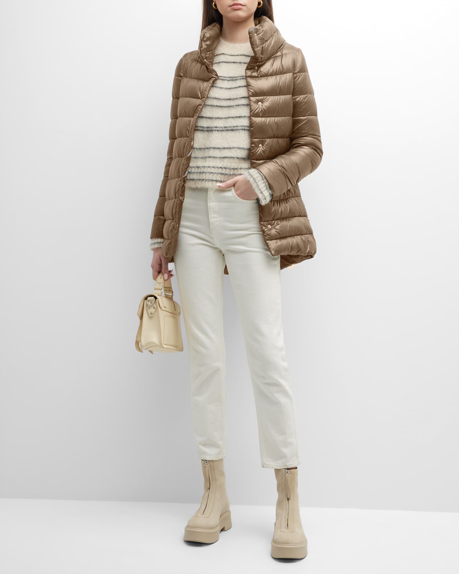 high low puffer coat
