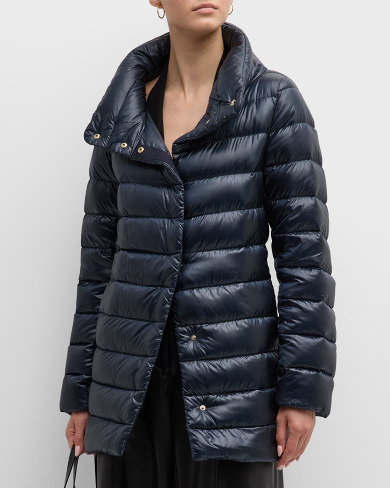 high low puffer coat