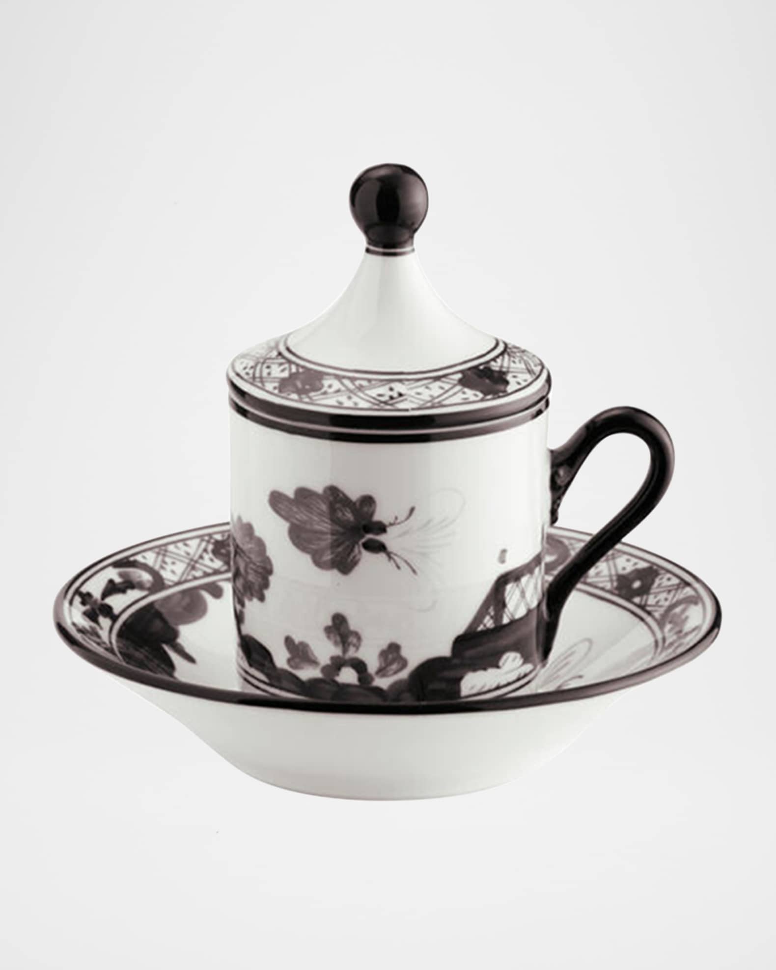 GINORI 1735 Oriente Italiano Empire-Style Coffee Cups & Saucers, Set of ...
