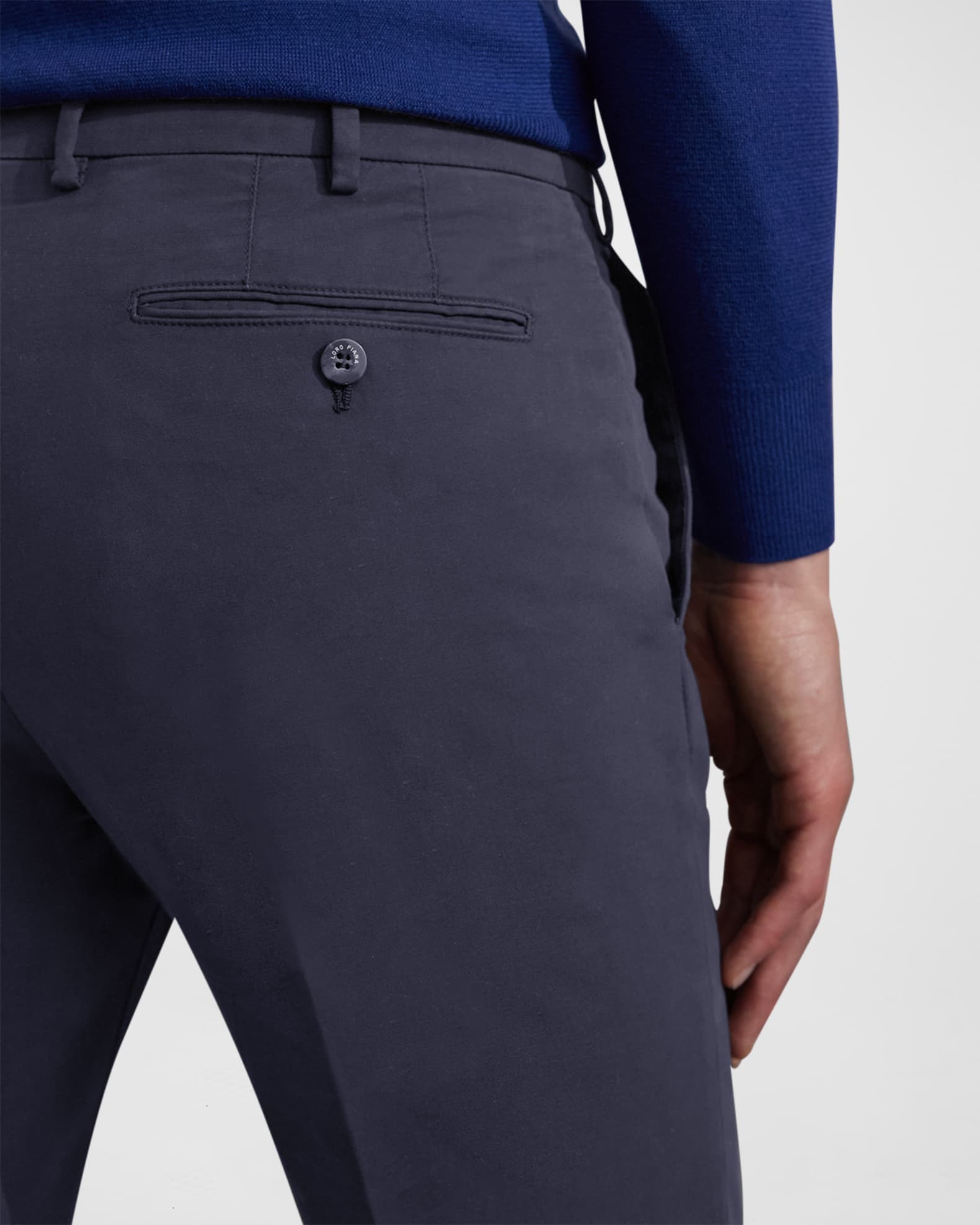 Loro Piana Men's Flat-Front Slim-Fit Pants | Neiman Marcus