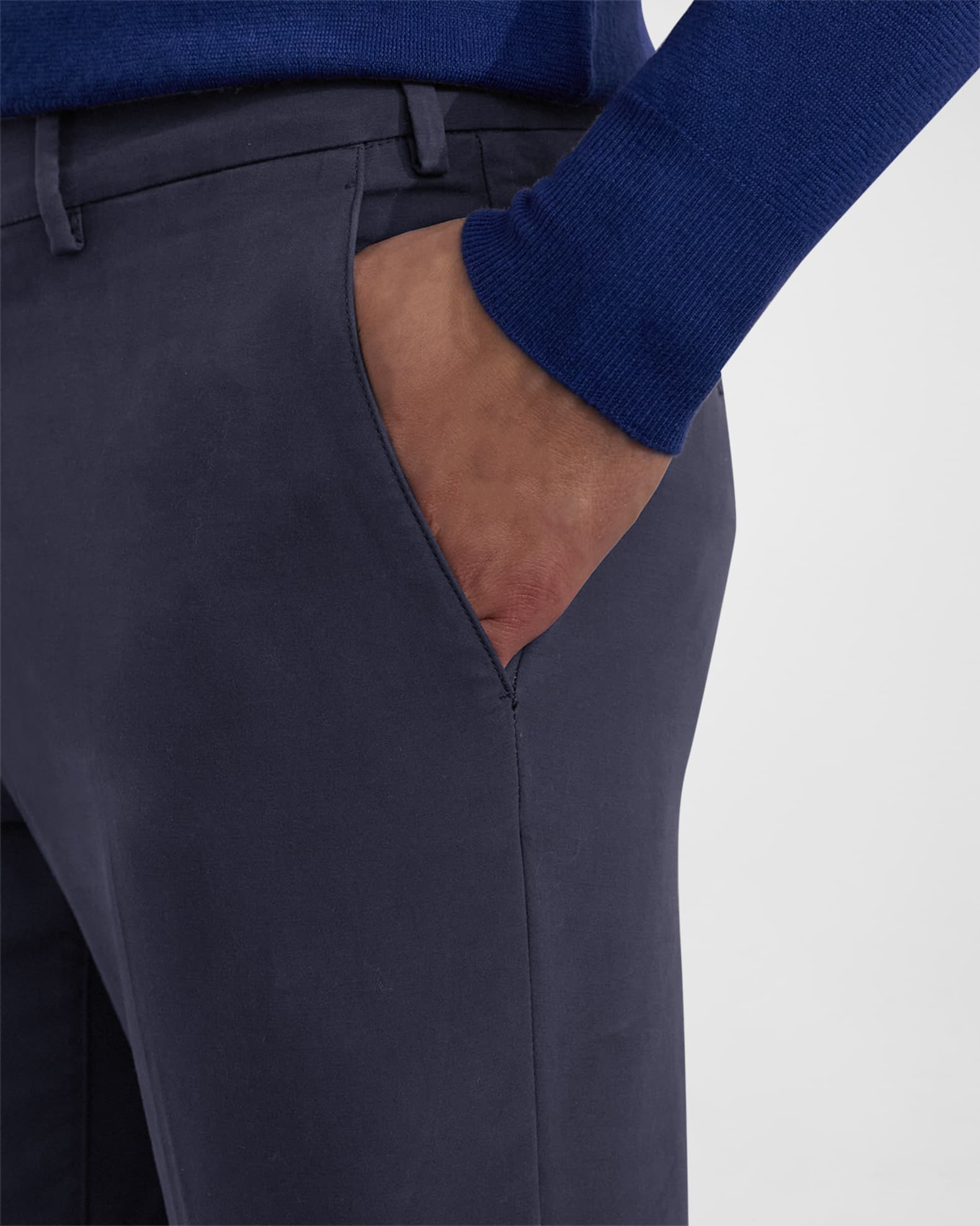 Loro Piana Men's Flat-Front Slim-Fit Pants | Neiman Marcus