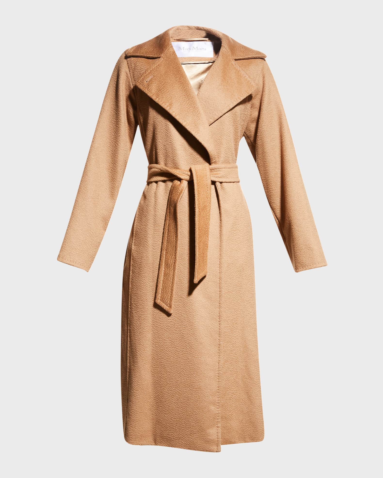Max mara camel wrap coat deals