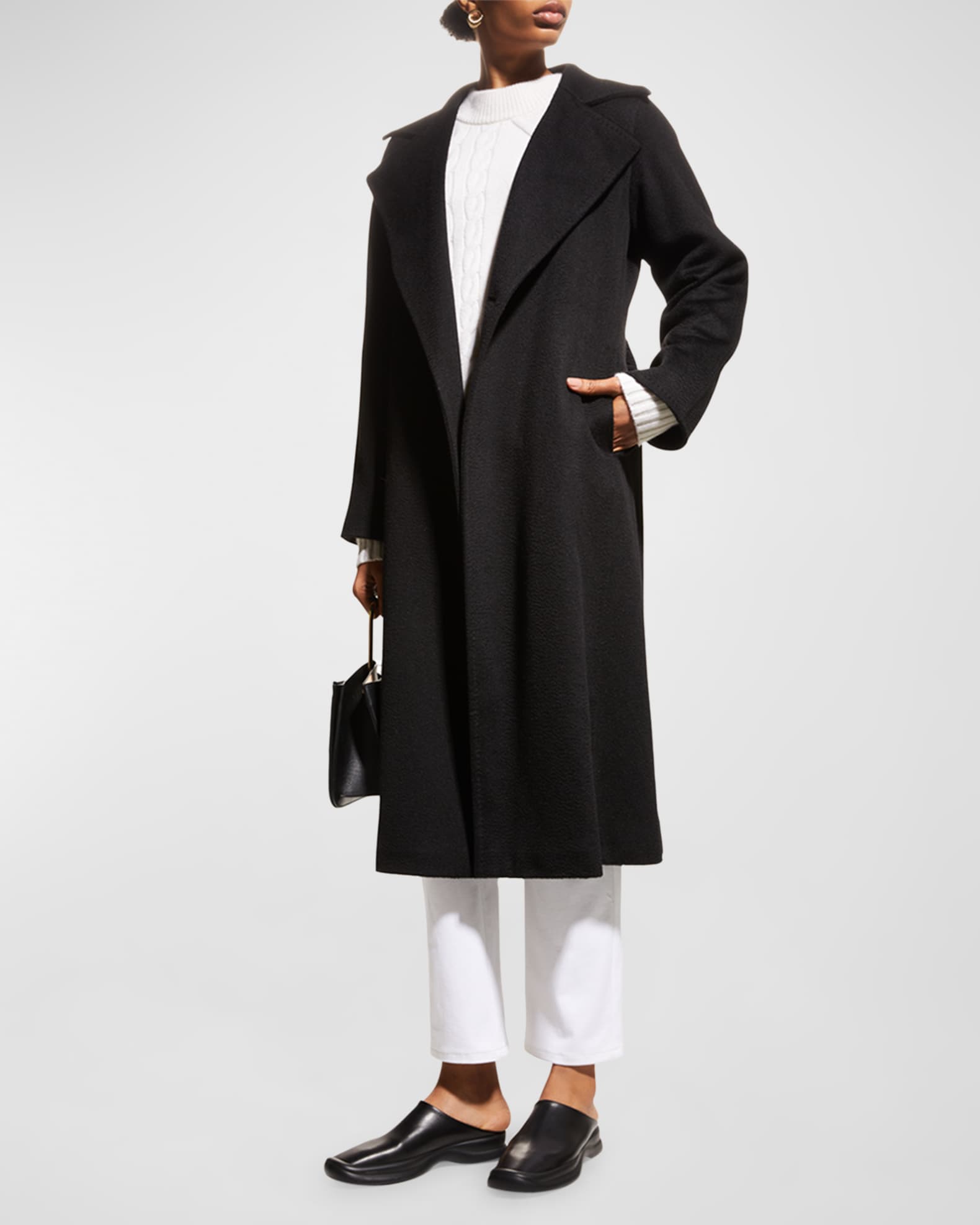 コート [MAX MARA] Manuela Cashmere Coat Max Mara Manuela 1 Cashmere Belt Long Coat (Coats and