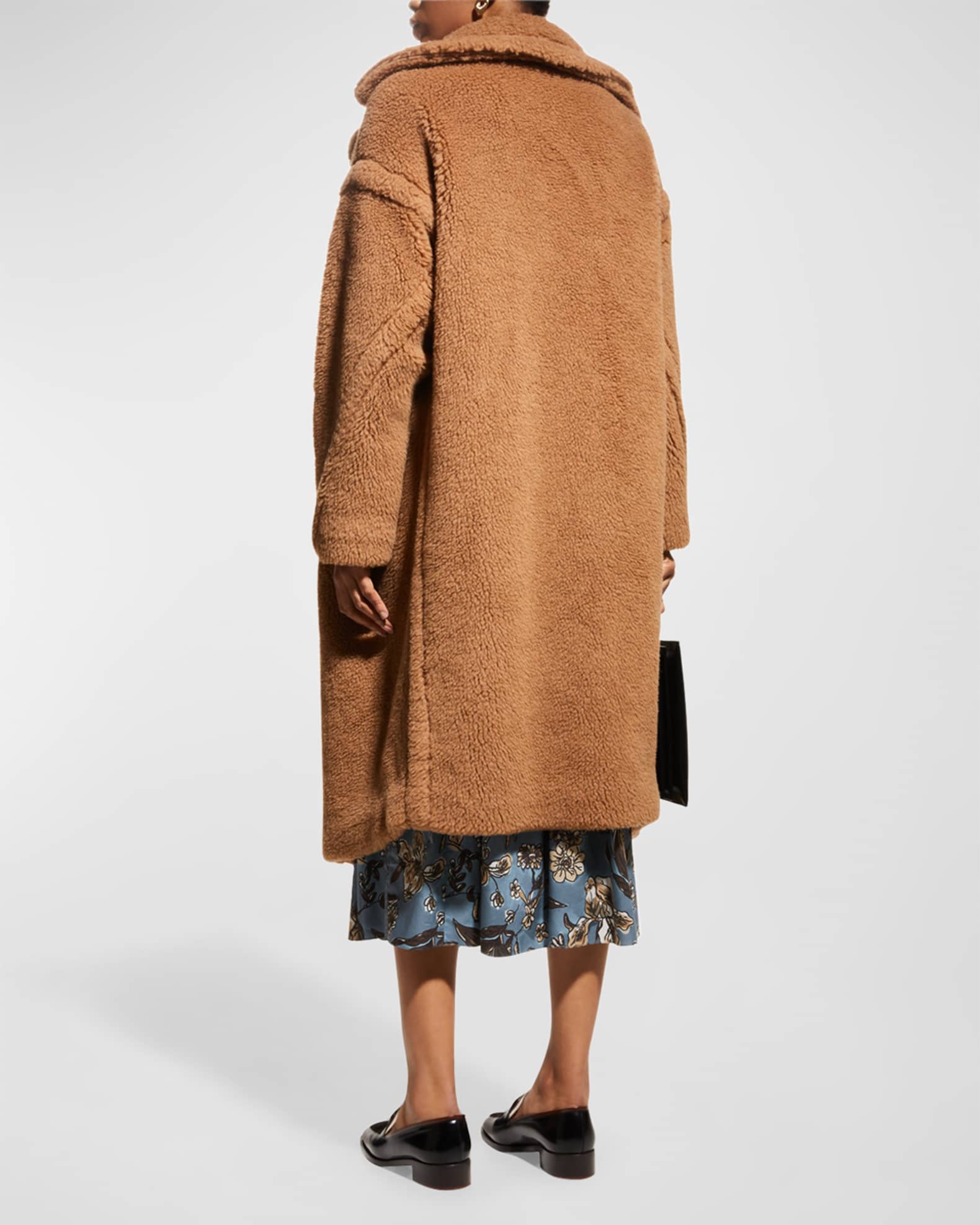 Teddy Bear Icon oversized camel hair and silk-blend coat