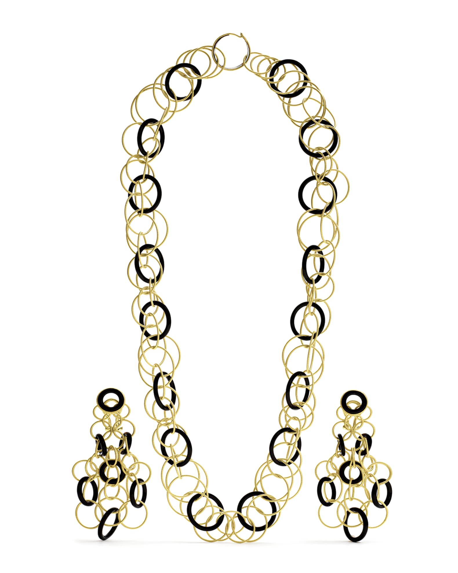 Buccellati 18k Yellow Gold & Black Onyx Short Hawaii Necklace | Neiman ...