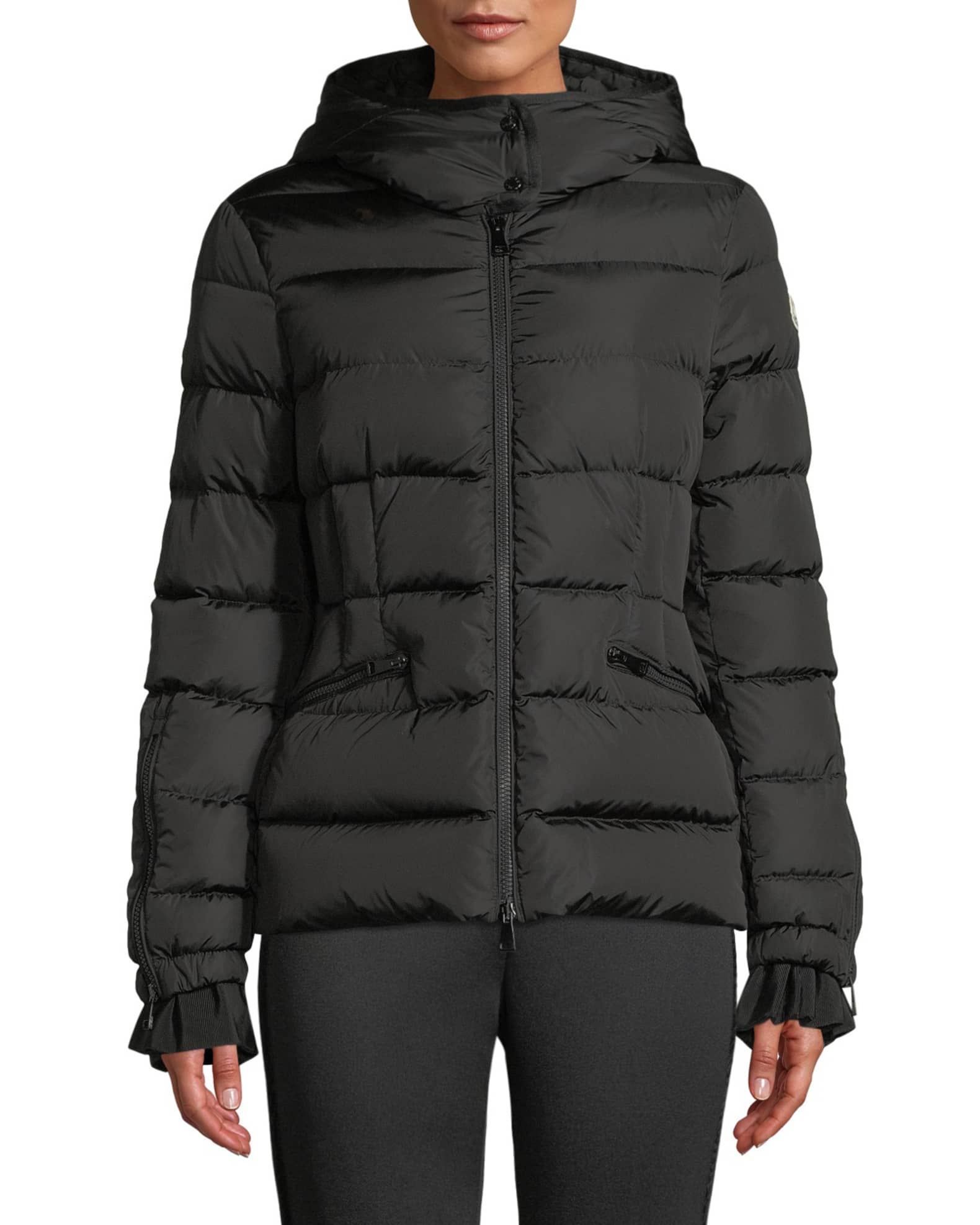 Moncler betula hooded puffer coat clearance