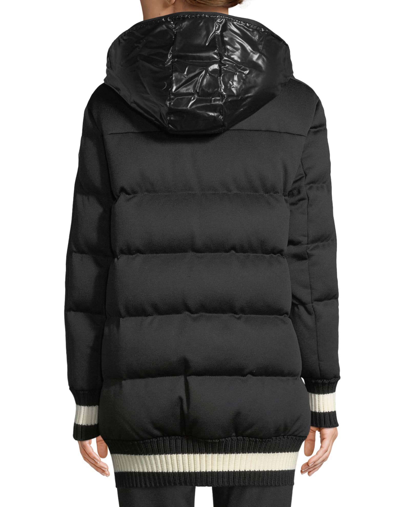 Harfang Puffer Coat w Contrast Hood and Matching Items Neiman