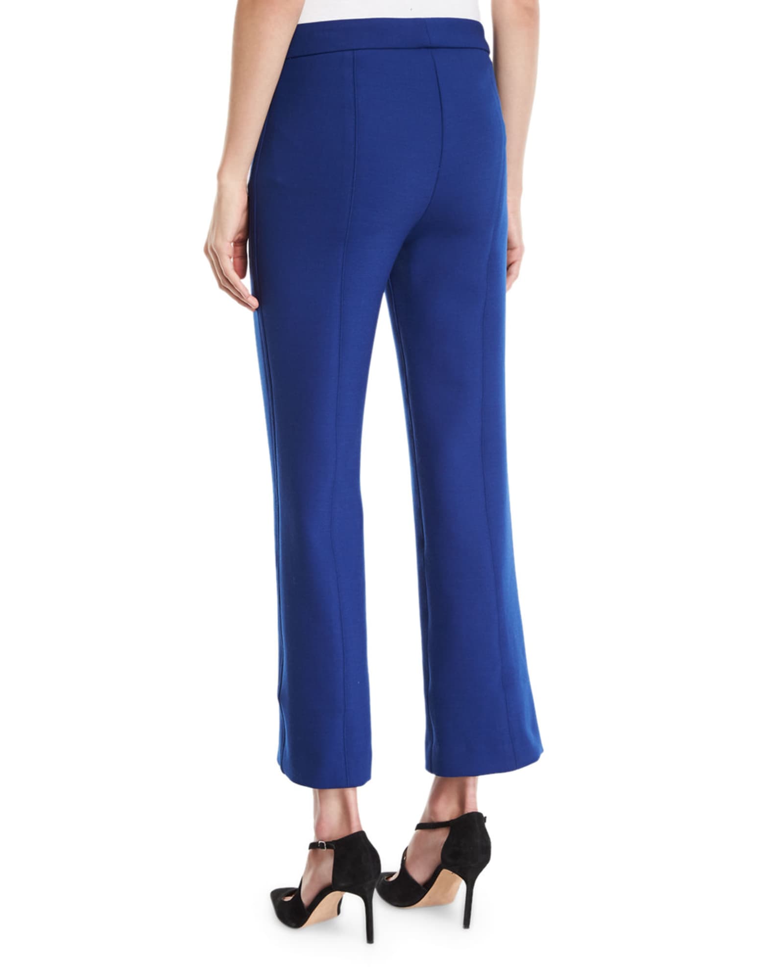 Theory Cardinal Cropped Straight-Leg Trousers | Neiman Marcus