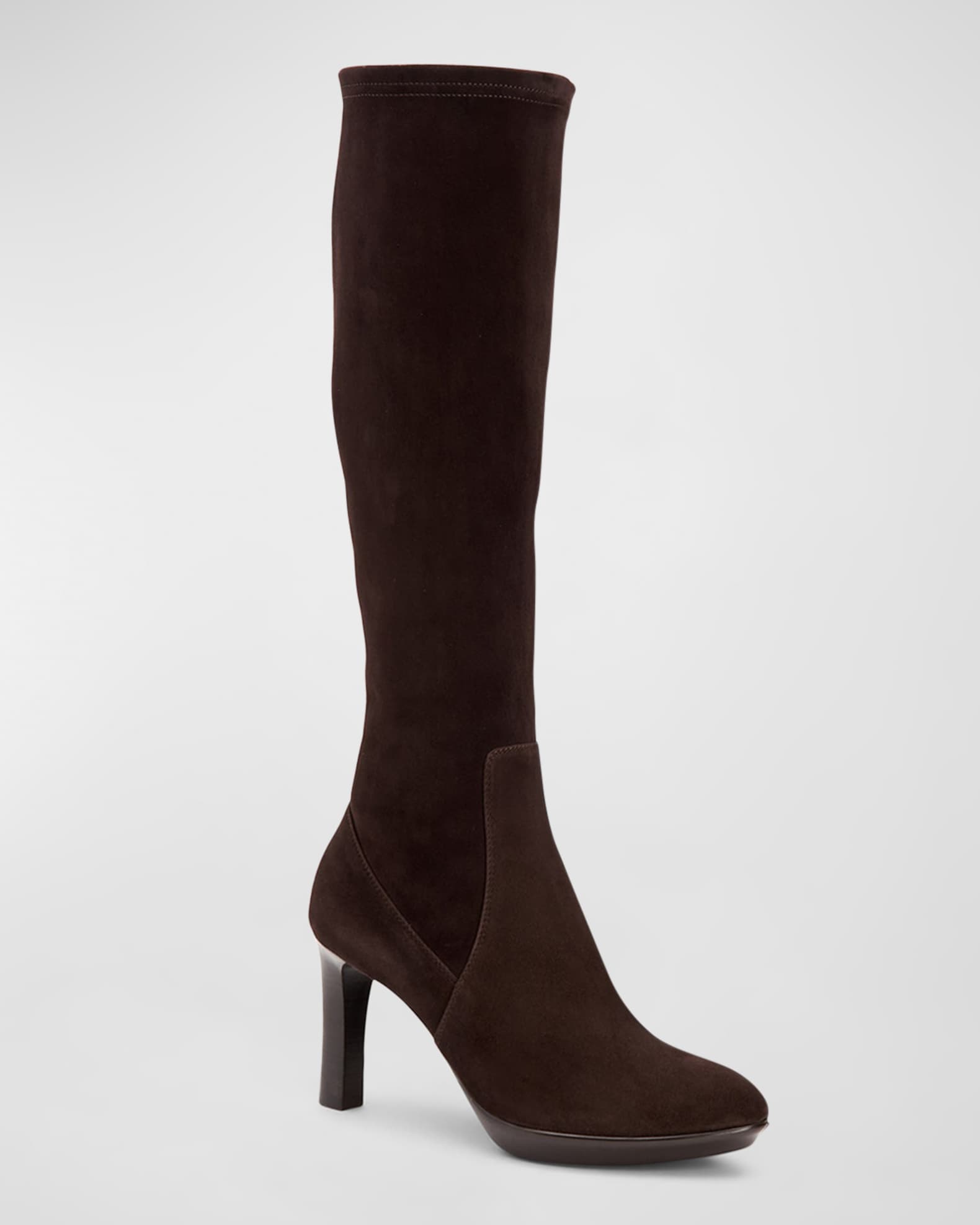 Aquatalia Rhumba II Stretch Suede Knee Boots Neiman Marcus