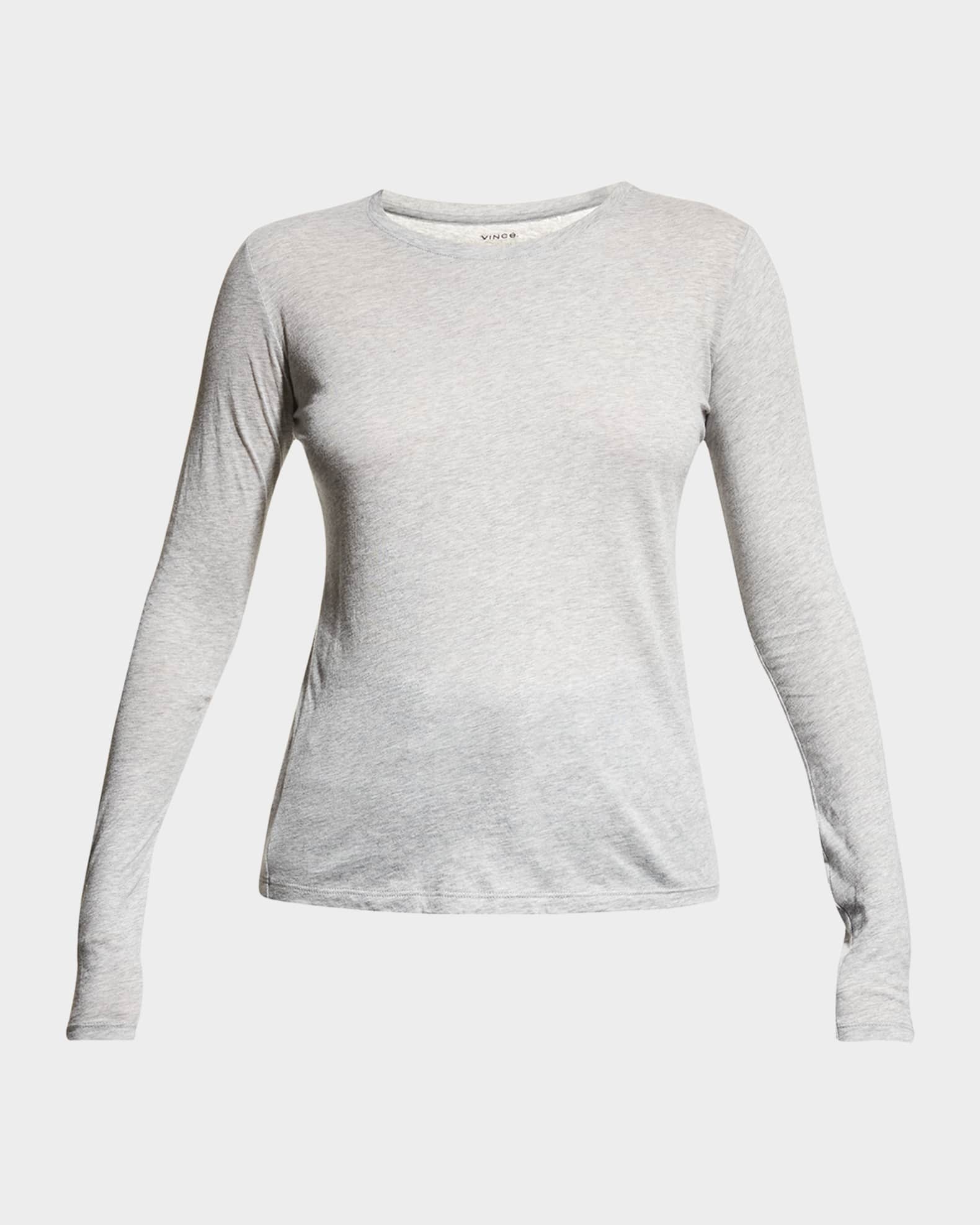Vince Essential Long Sleeve Crewneck T Shirt