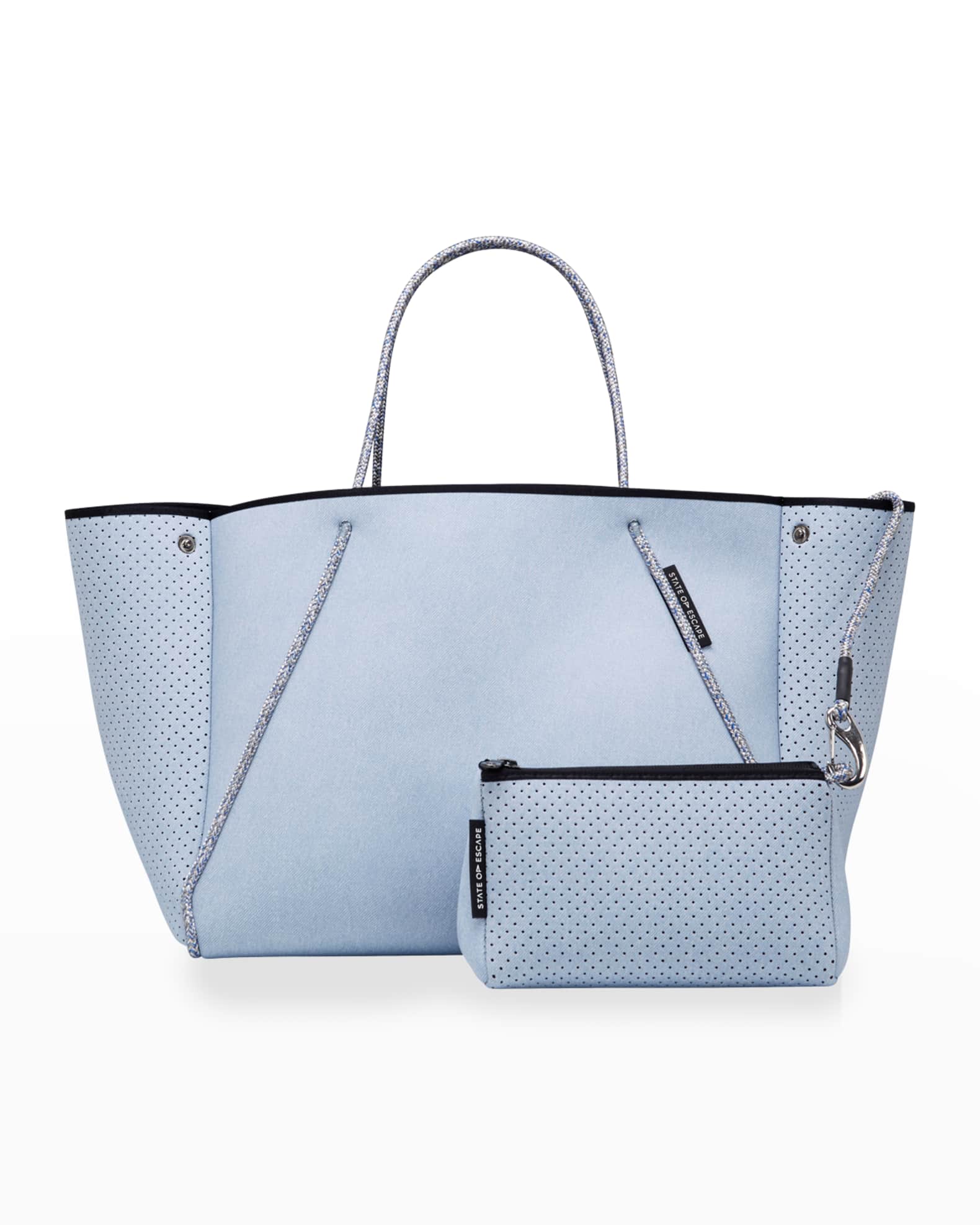 State of Escape Guise Perforated Tote Bag, Denim Super Fade