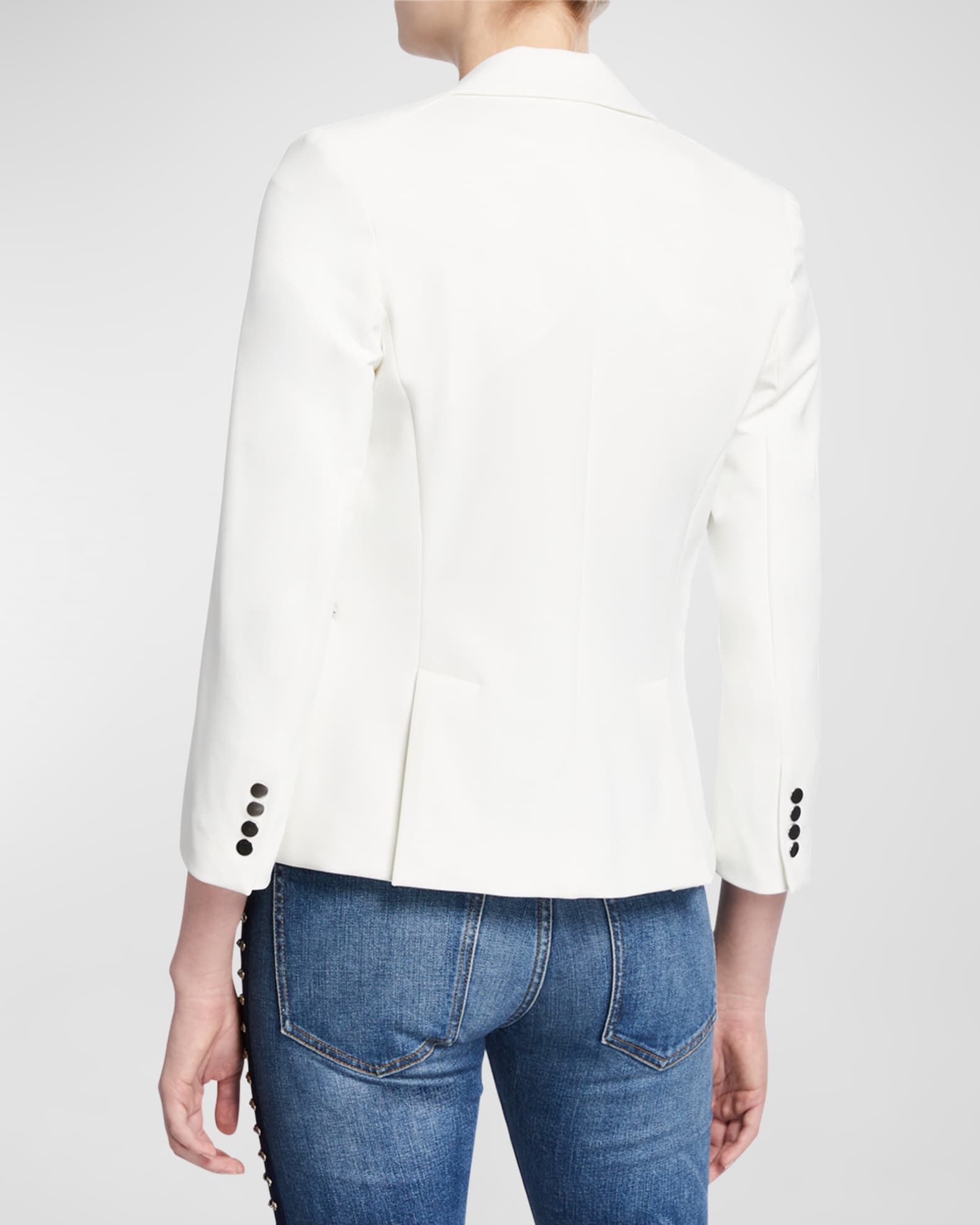 Veronica Beard Scuba Schoolboy Blazer Jacket | Neiman Marcus