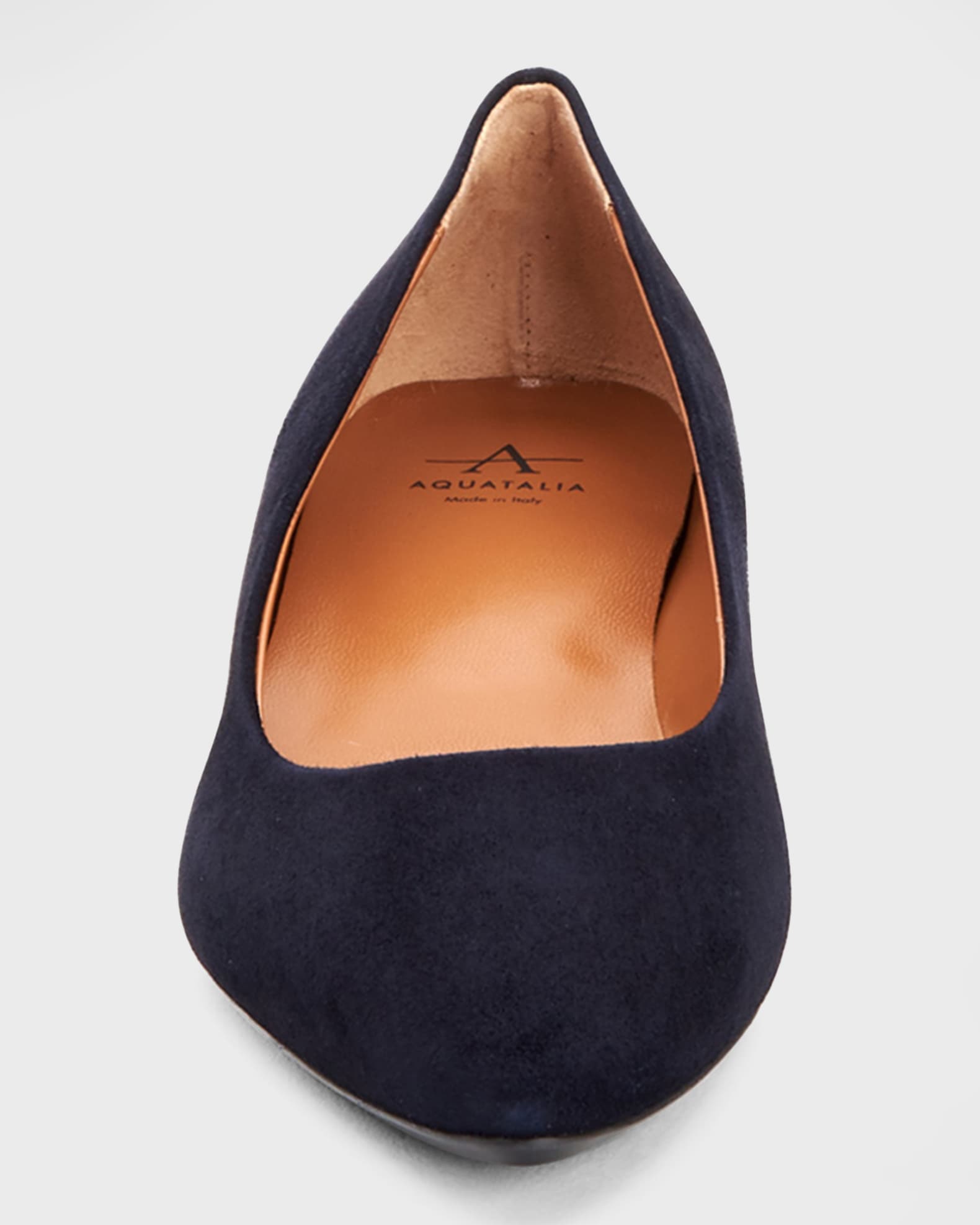 Aquatalia Penina Suede Rubber Sole Ballet Flats Neiman Marcus