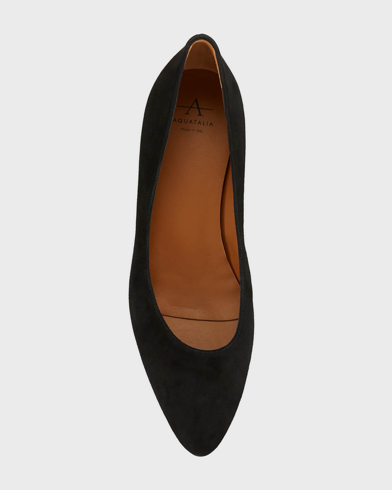 Aquatalia Pasha 40mm Waterproof Suede Pumps Neiman Marcus