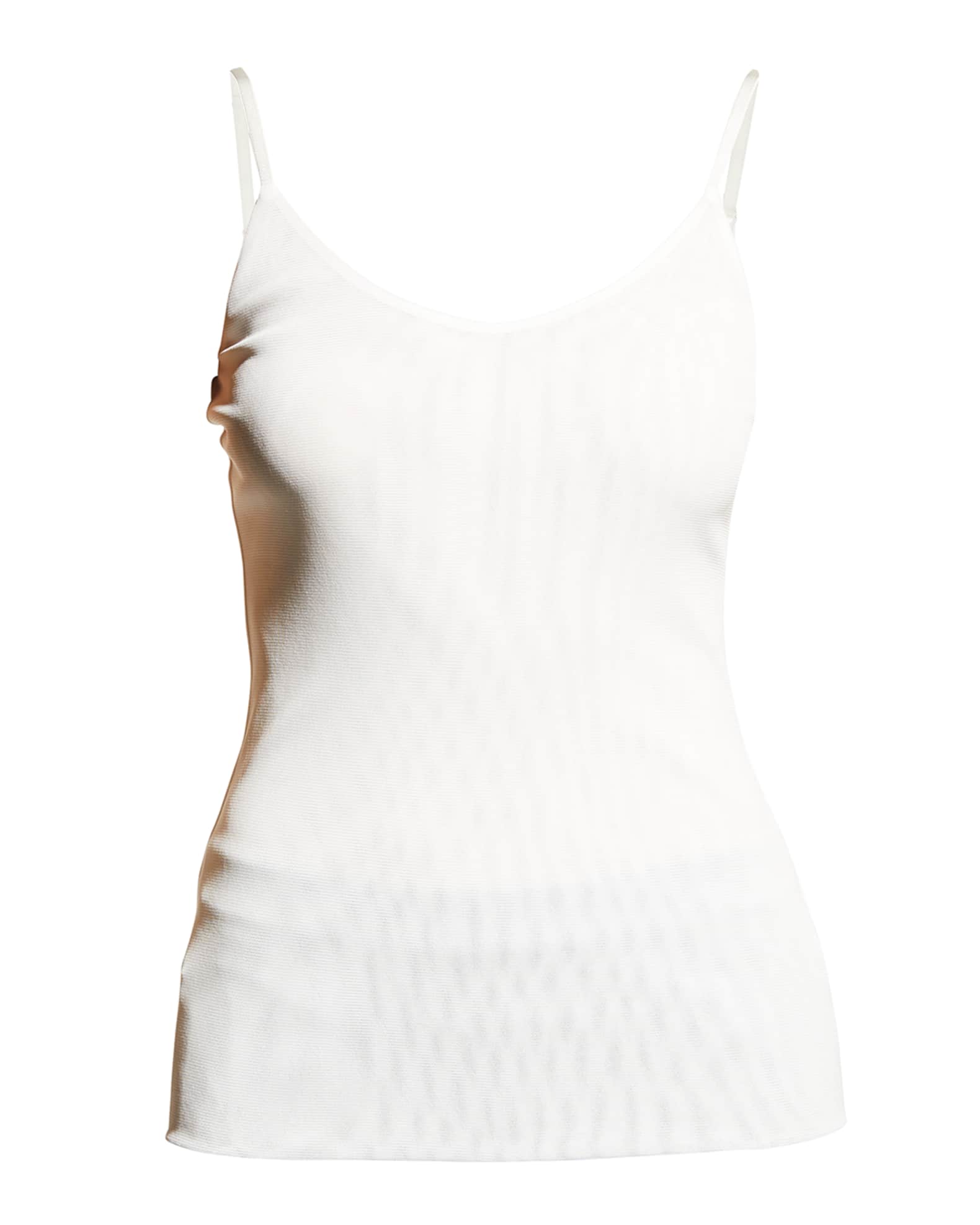 Lafayette 148 New York Mesh Jersey V-Neck Tank