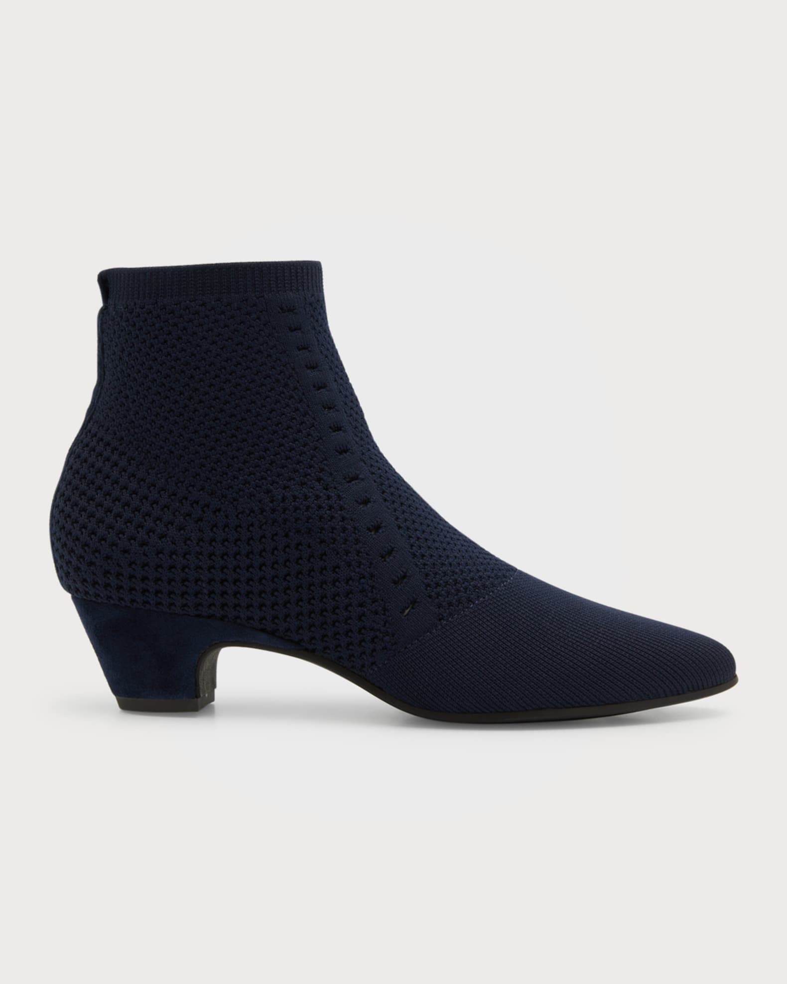 Pure navy tori stiletto sock booties new arrivals