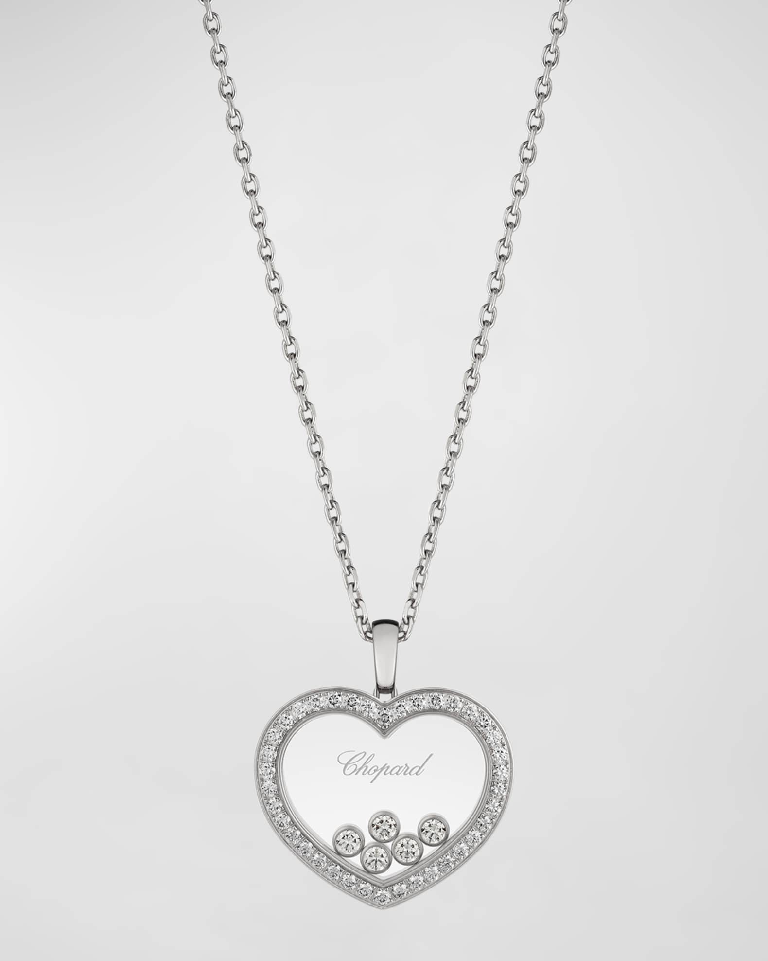 Happy Diamonds 18K White Gold Heart Pendant Necklace