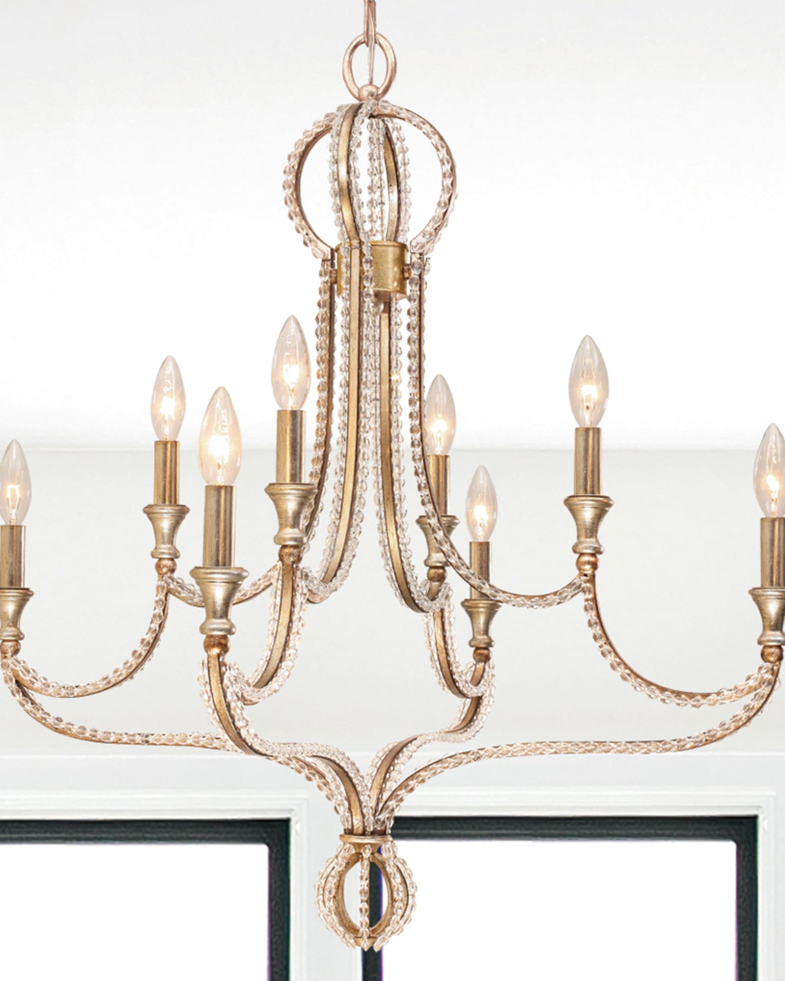 Garland 8-Light Crystal Bead Chandelier 1