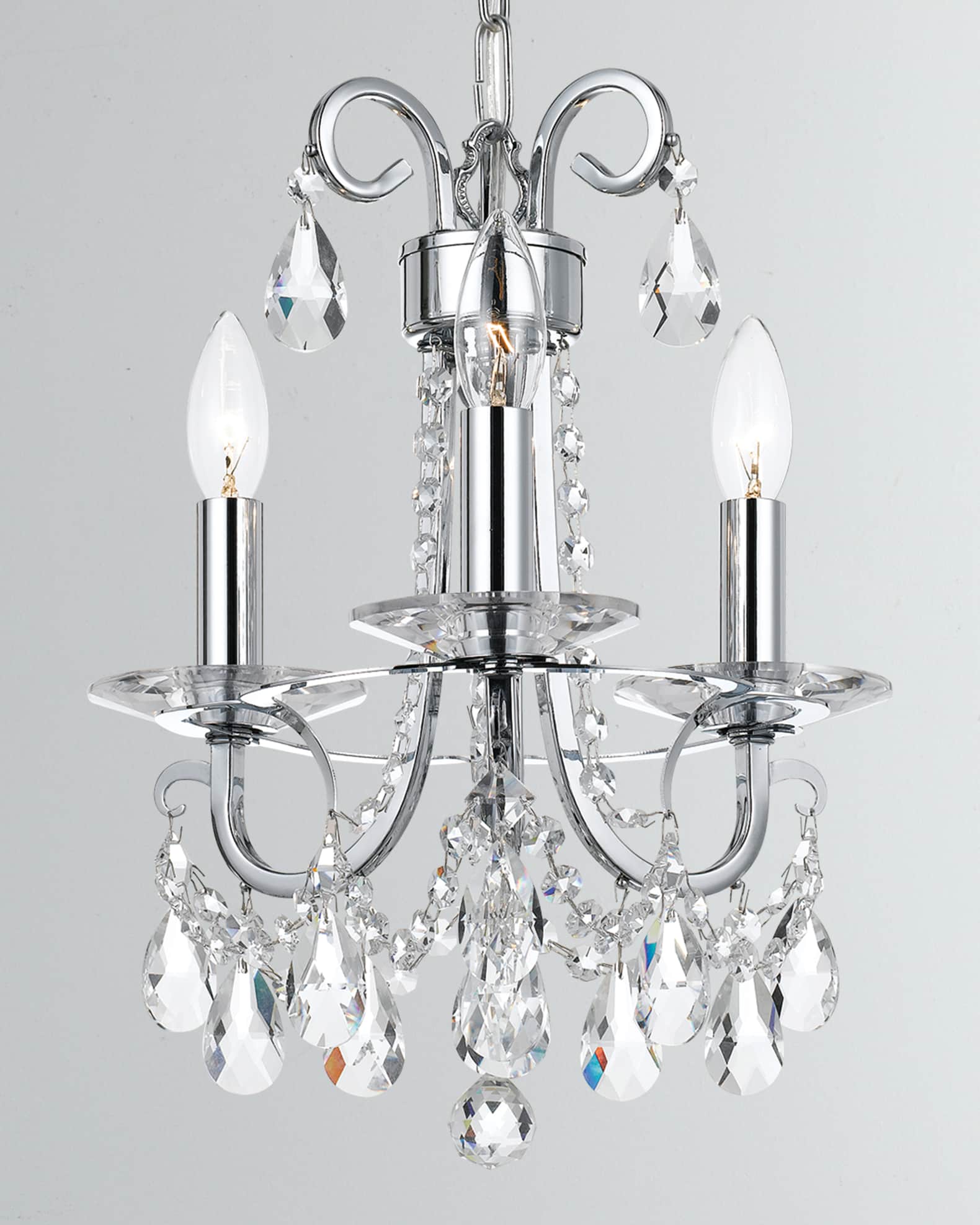3 light chandelier chrome outlet