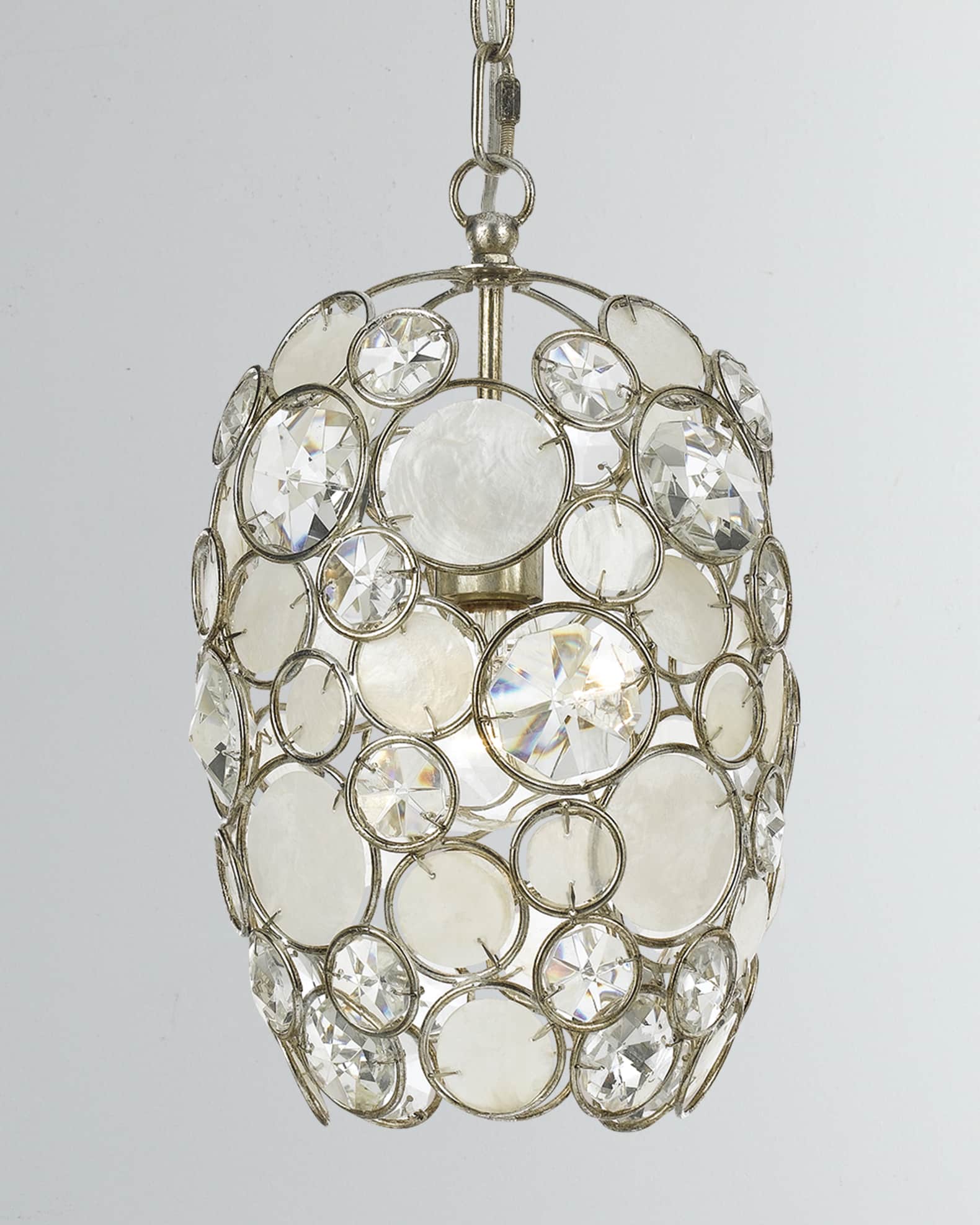 Palla 1-Light Antiqued Silver Mini Chandelier 0
