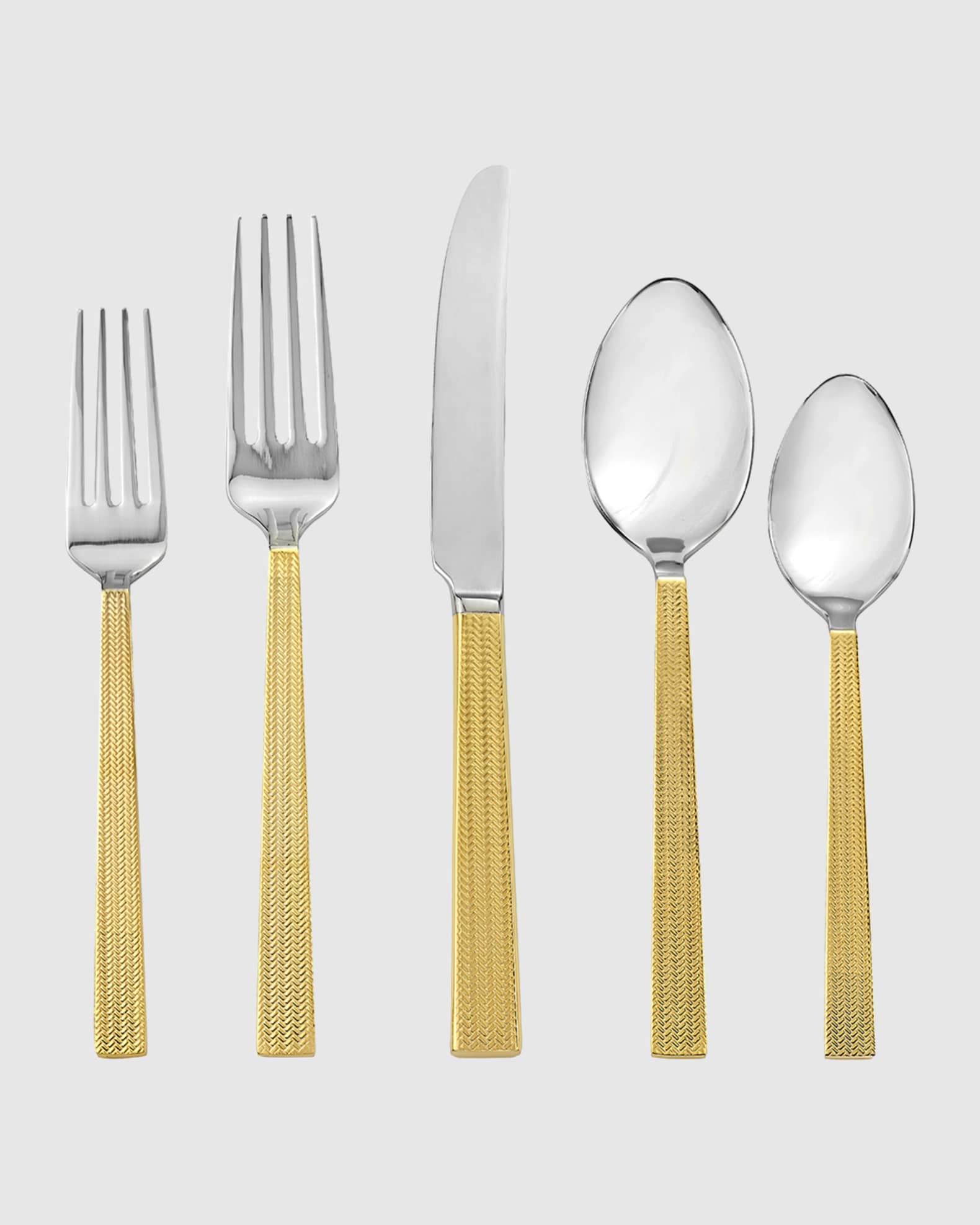 20-Piece Gold Harrington Flatware Set 1
