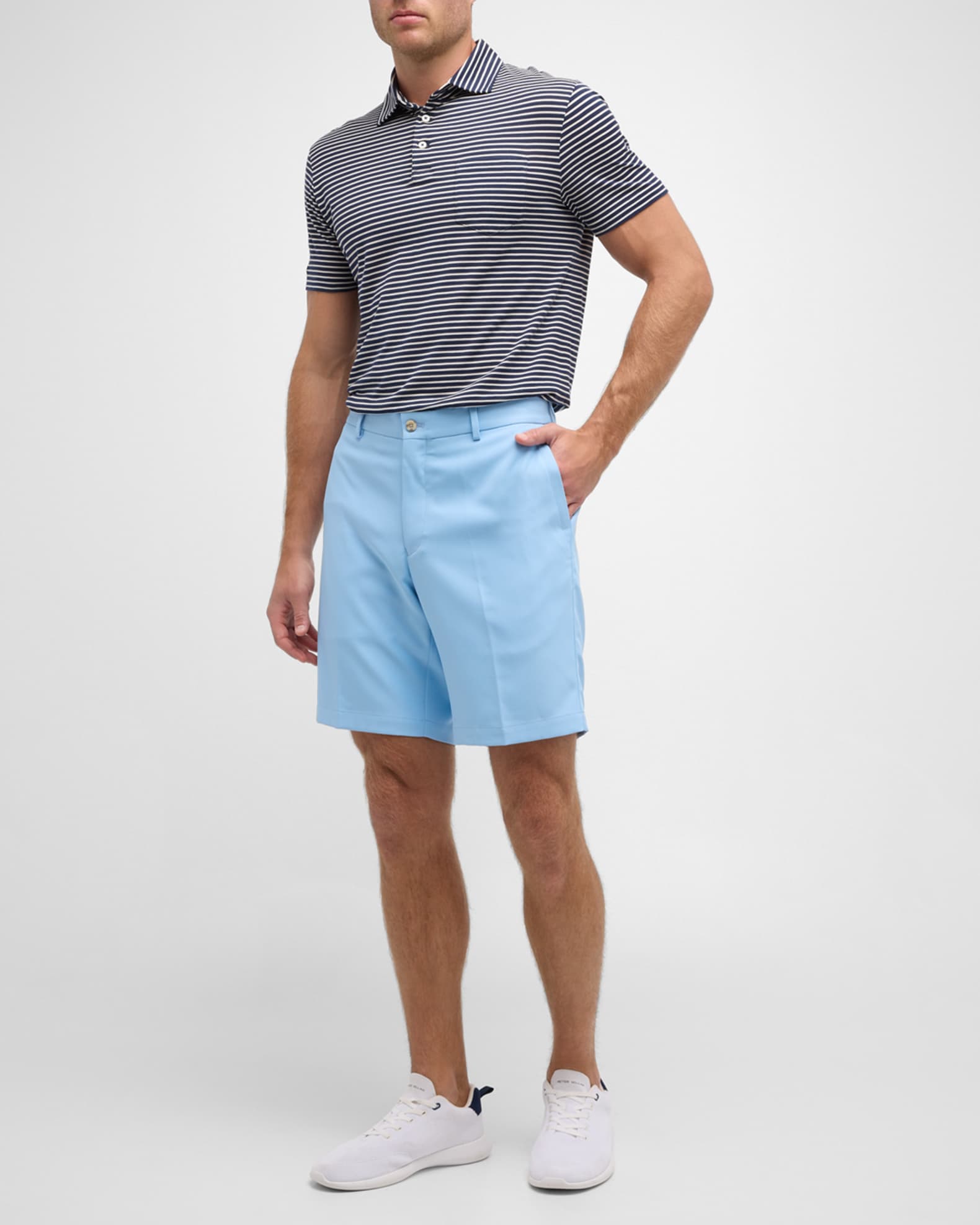 Peter Millar Men's Salem High Drape Performance Shorts | Neiman Marcus