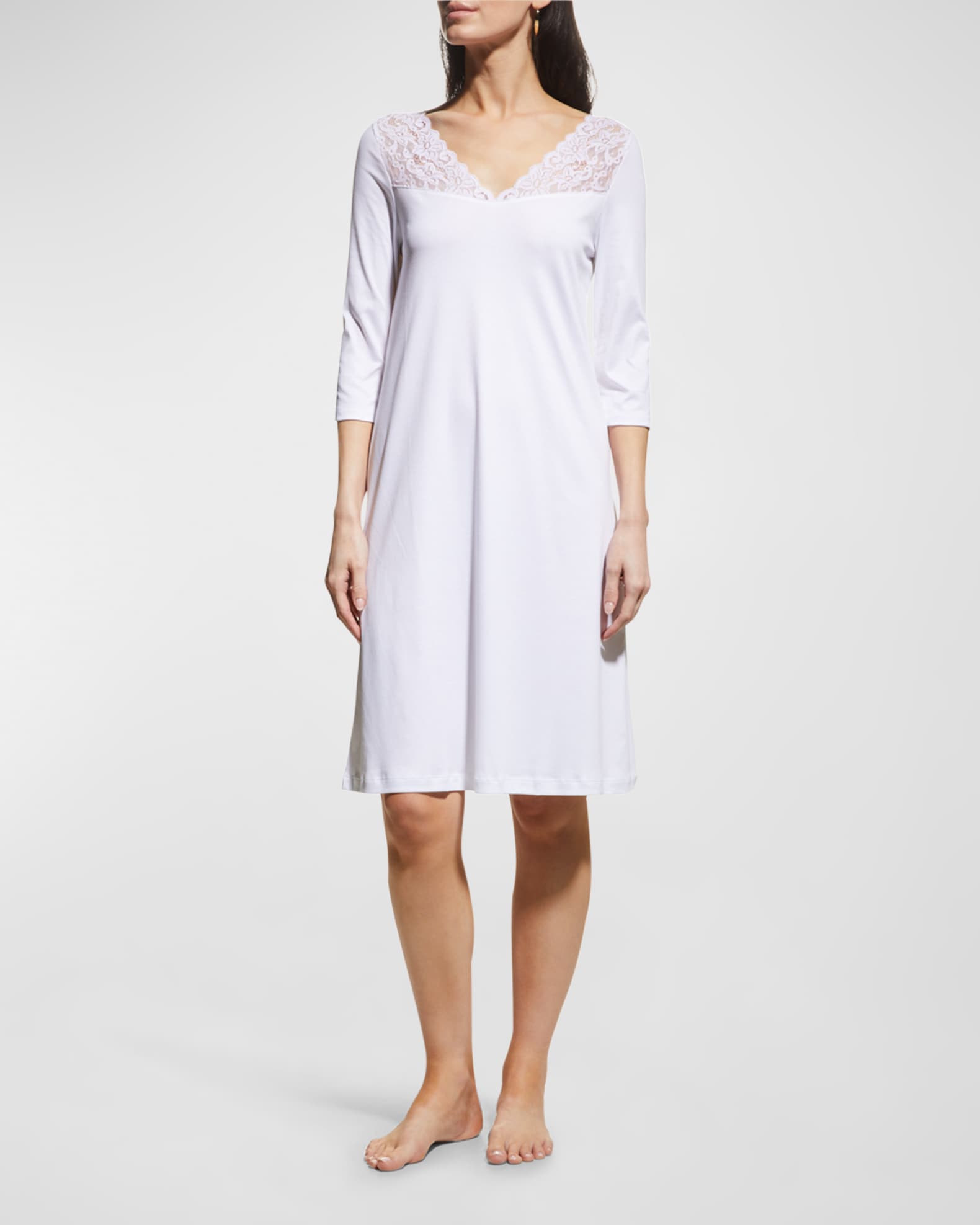 Hanro Moments Cotton Knit Gown & Reviews