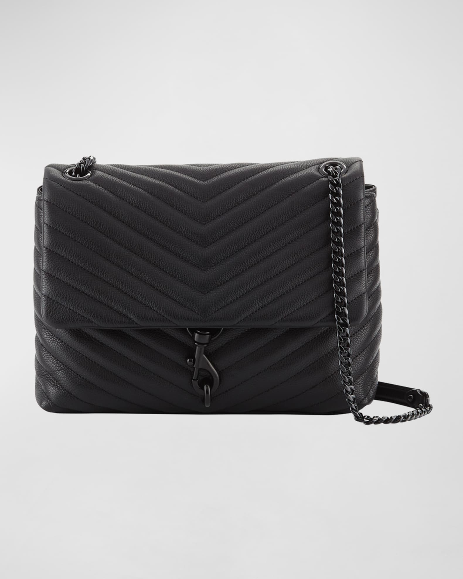 Edie quilted leather flap shoulder bag shop