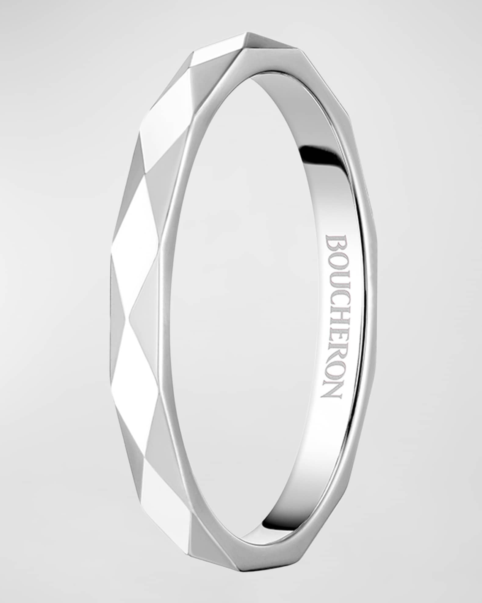 Facette Small Platinum Wedding Band Ring