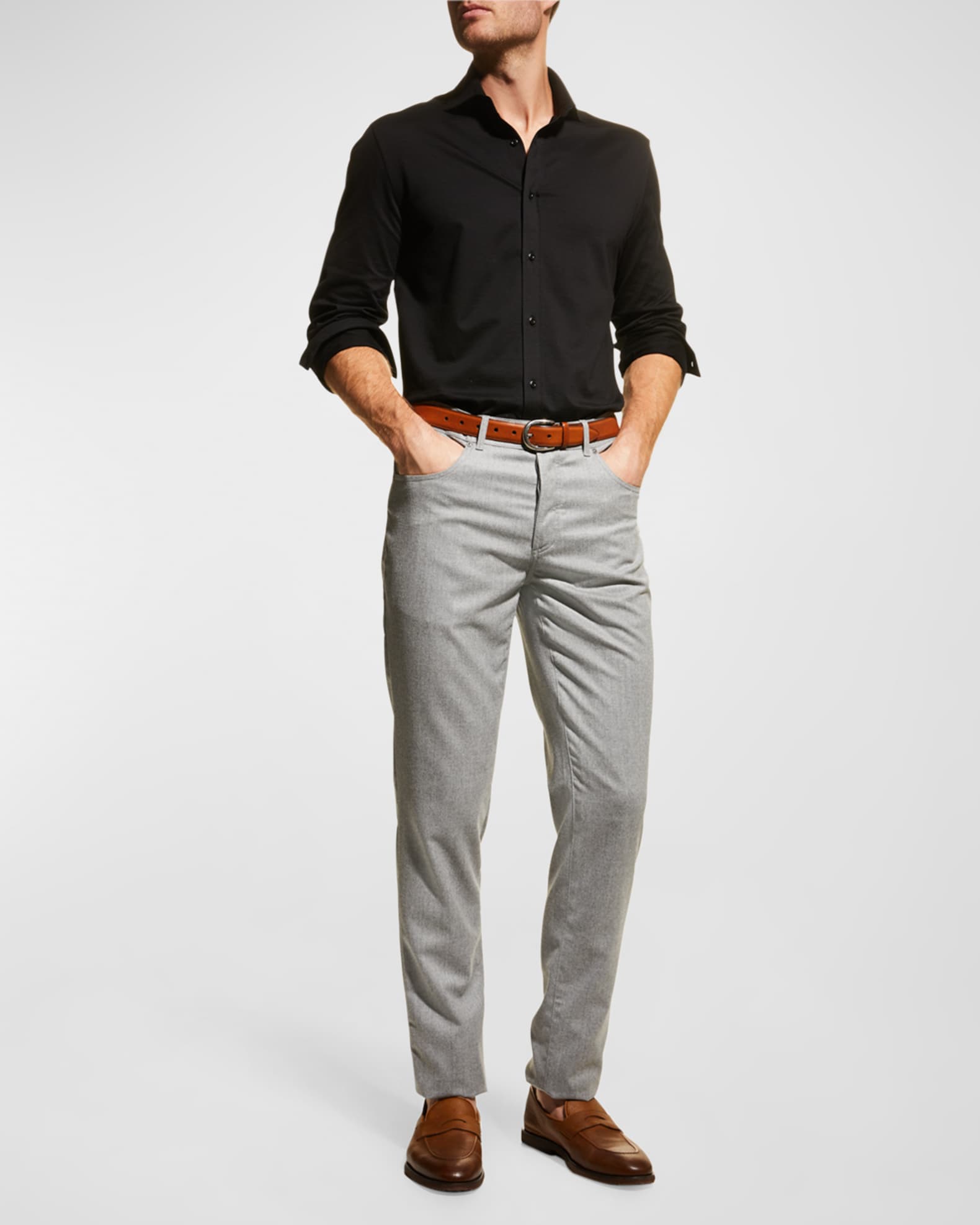 Mens jersey knit button down shirt sales