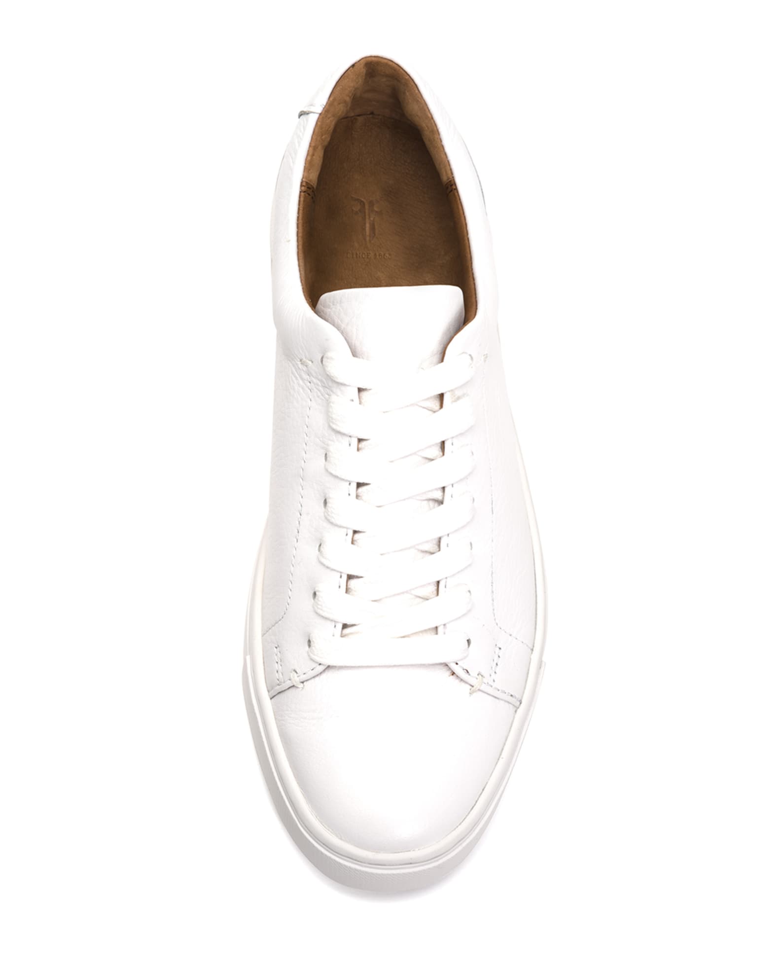 frye leather lace up sneakers