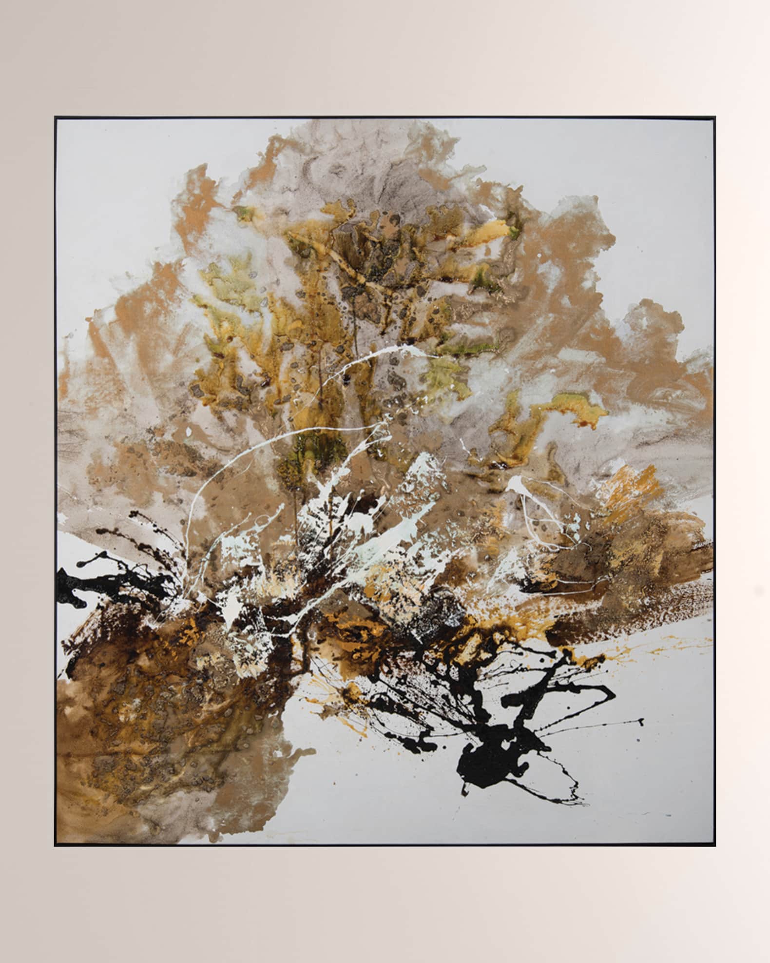 JohnRichard Collection "Gilt and Charcoal" Wall Art by Chen Qi